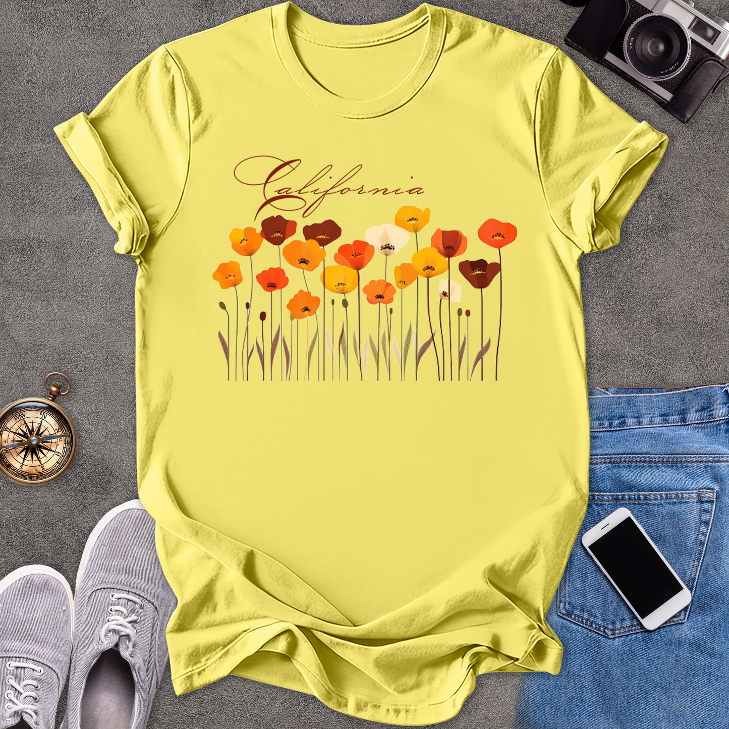 California Poppies | Unisex Softstyle T-Shirt | Nature Lover Tee