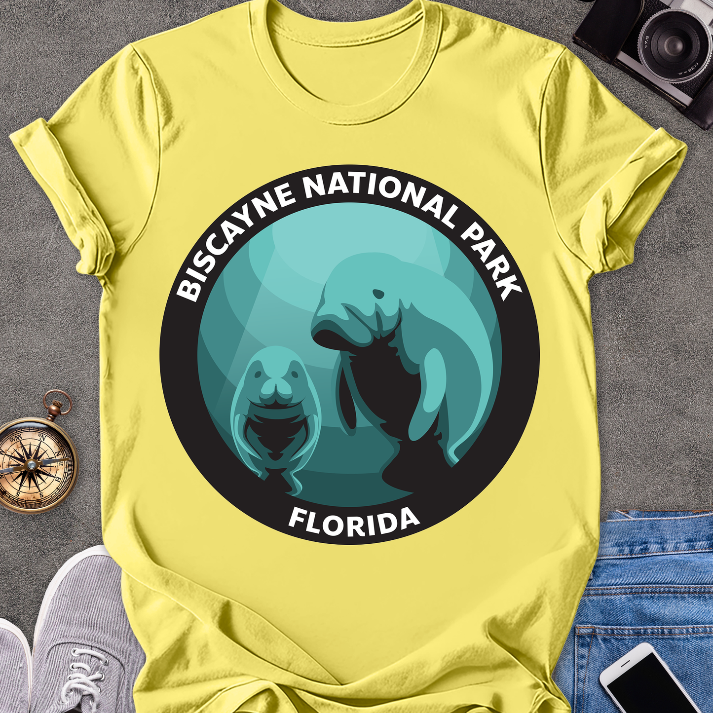 Biscayne National Park, Florida | Unisex Softstyle T-Shirt | Manatee Tee