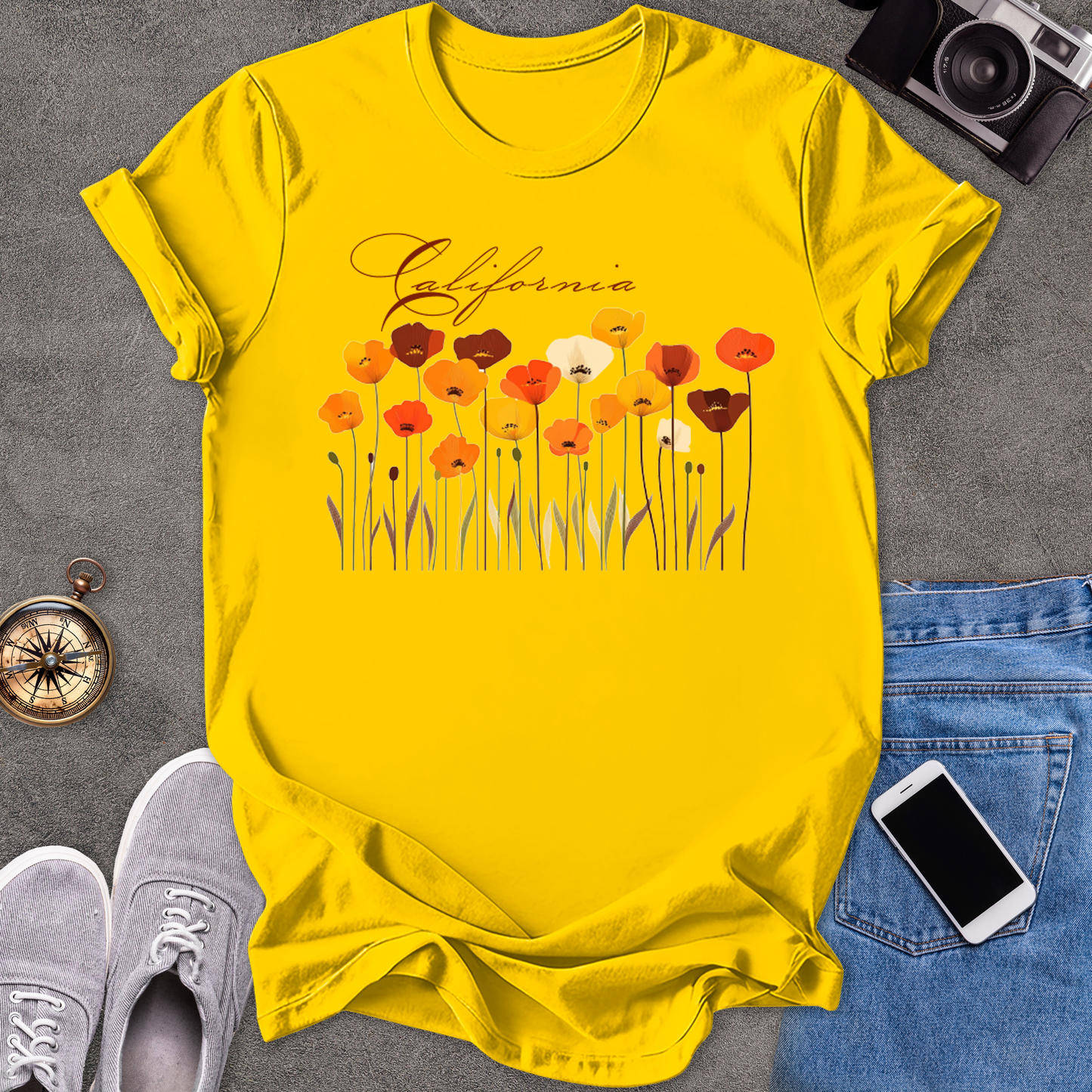 California Poppies | Unisex Softstyle T-Shirt | Nature Lover Tee