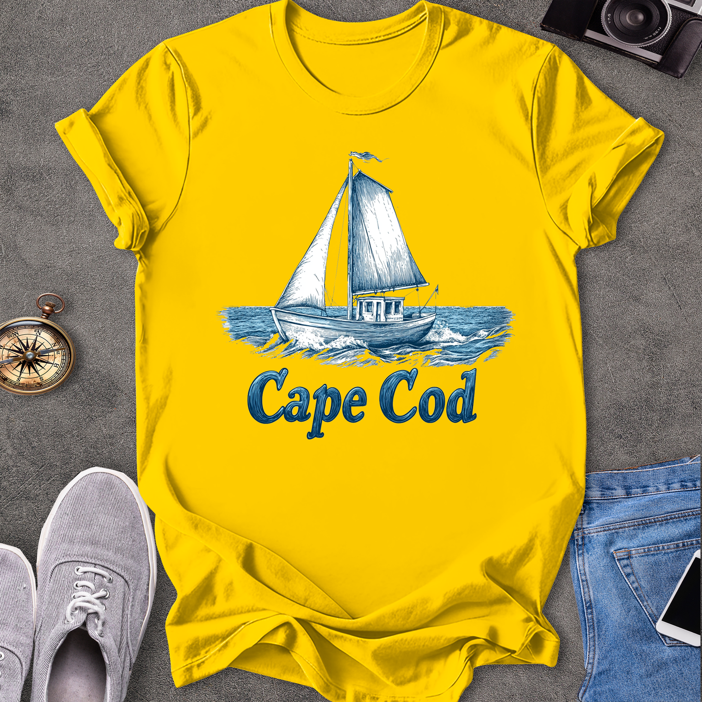 Cape Cod Sail Boat T-Shirt