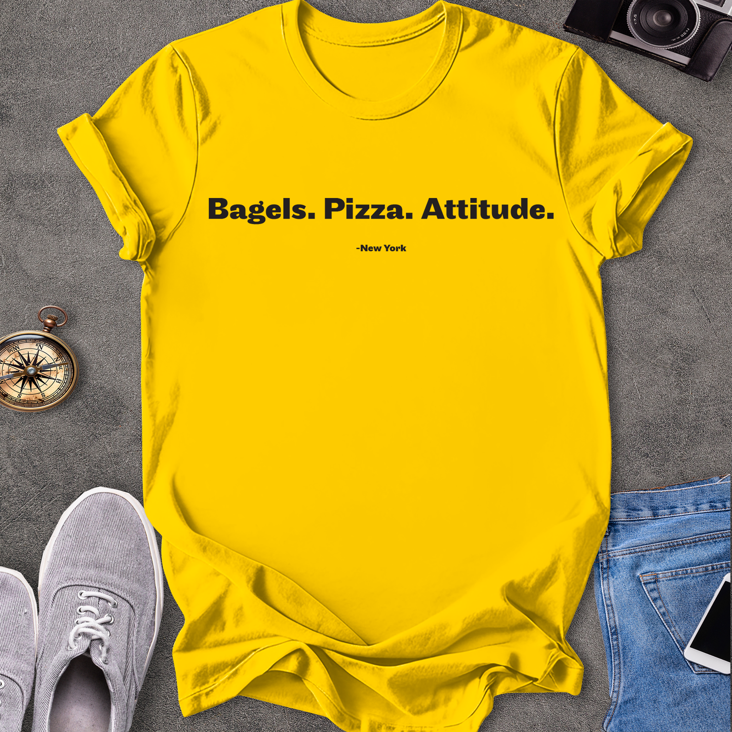 Bagels. Pizza. Attitude. New York T-Shirt