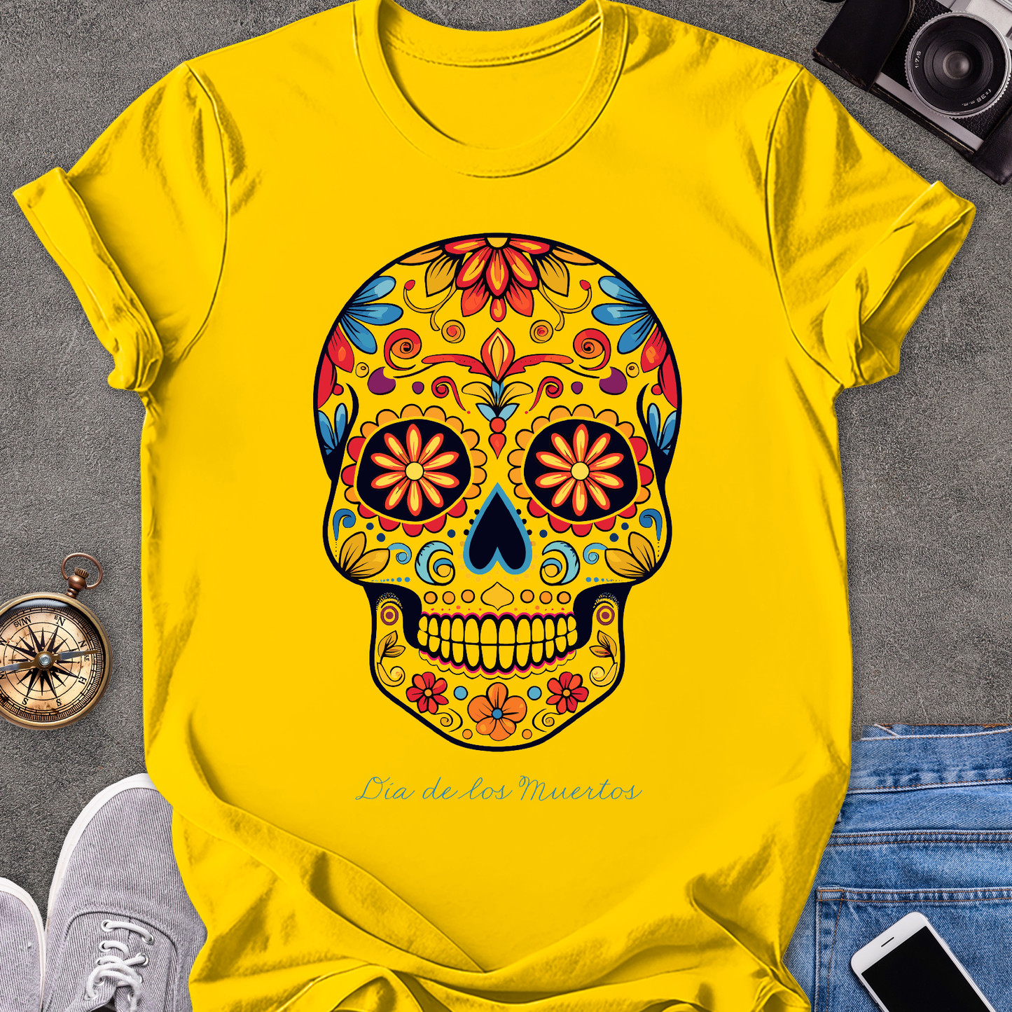 Día de los Muertos (Day of the Dead)| Unisex Softstyle T-Shirt | Mexican Sugar Skull tee