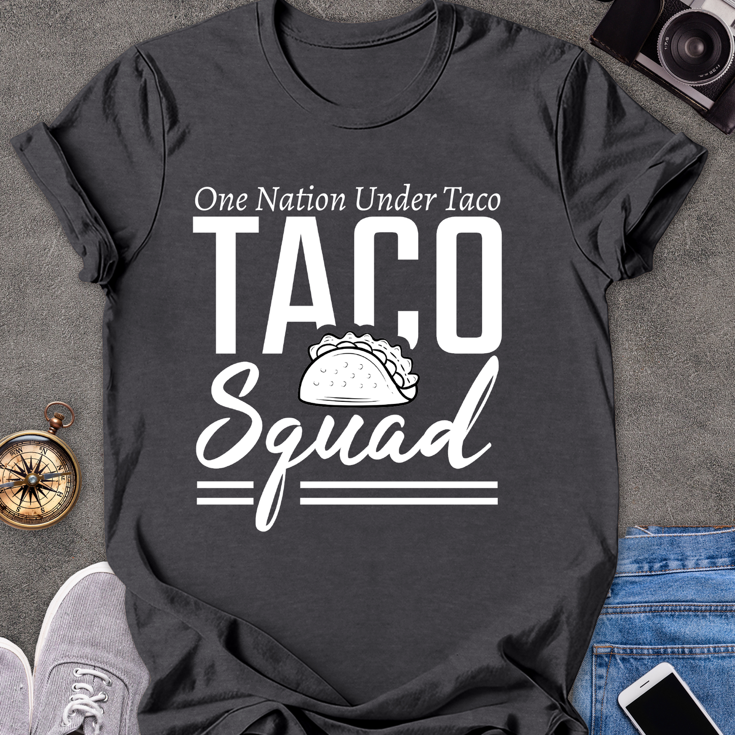 Taco Squad-One Nation Under Taco | Unisex Softstyle T-Shirt | Foodie Travel Tee