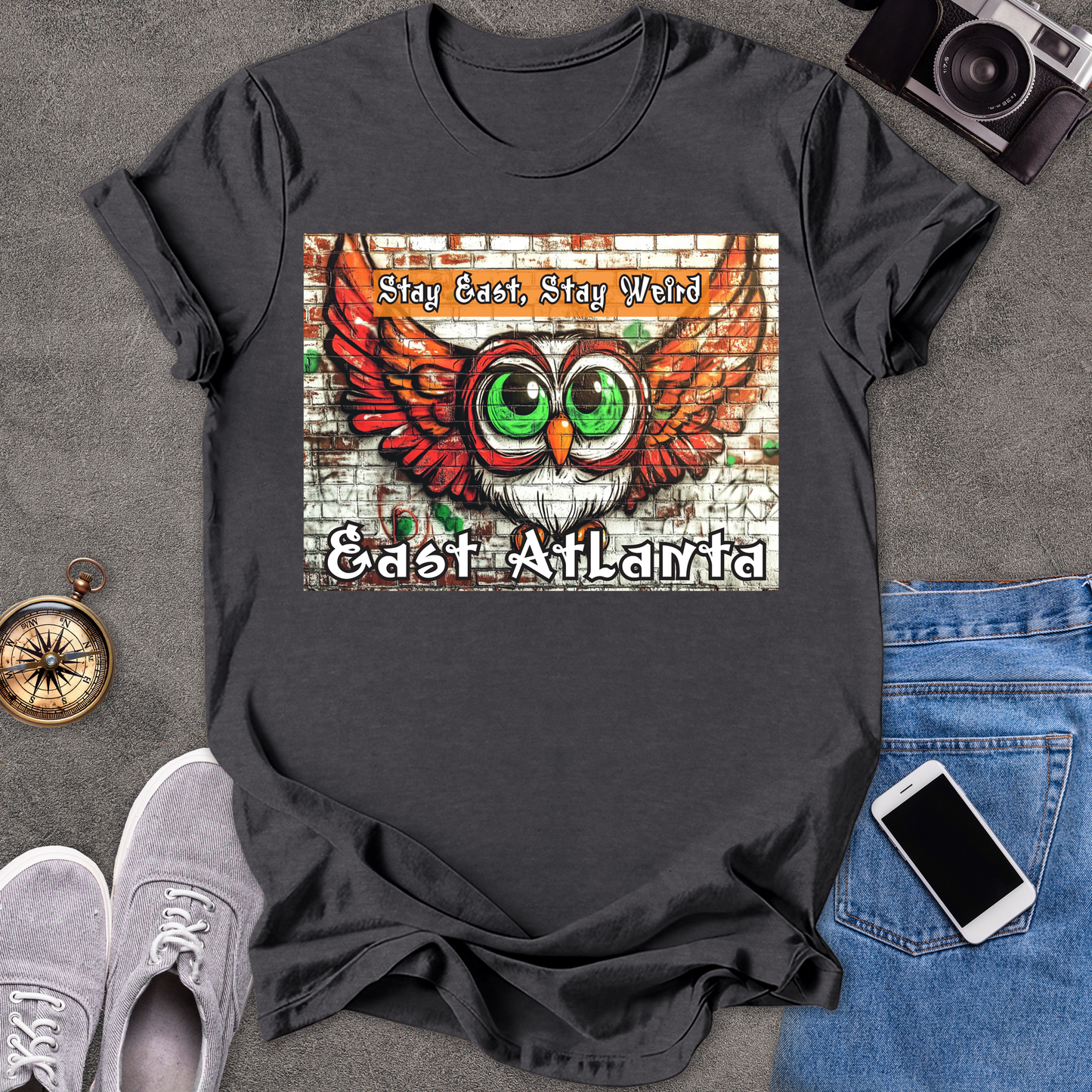 Stay East, Stay Weird - East Atlanta | Unisex Softstyle T-Shirt | Atlanta GA