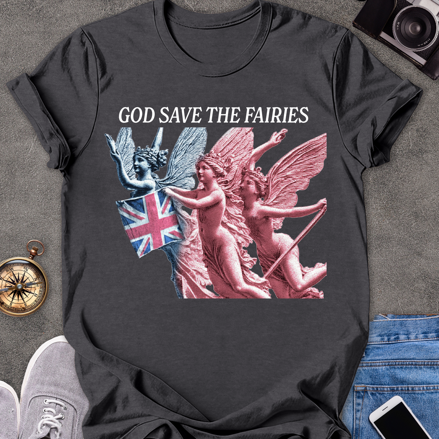 God Save The Fairies | Unisex Softstyle T-Shirt | UK Travel Tee