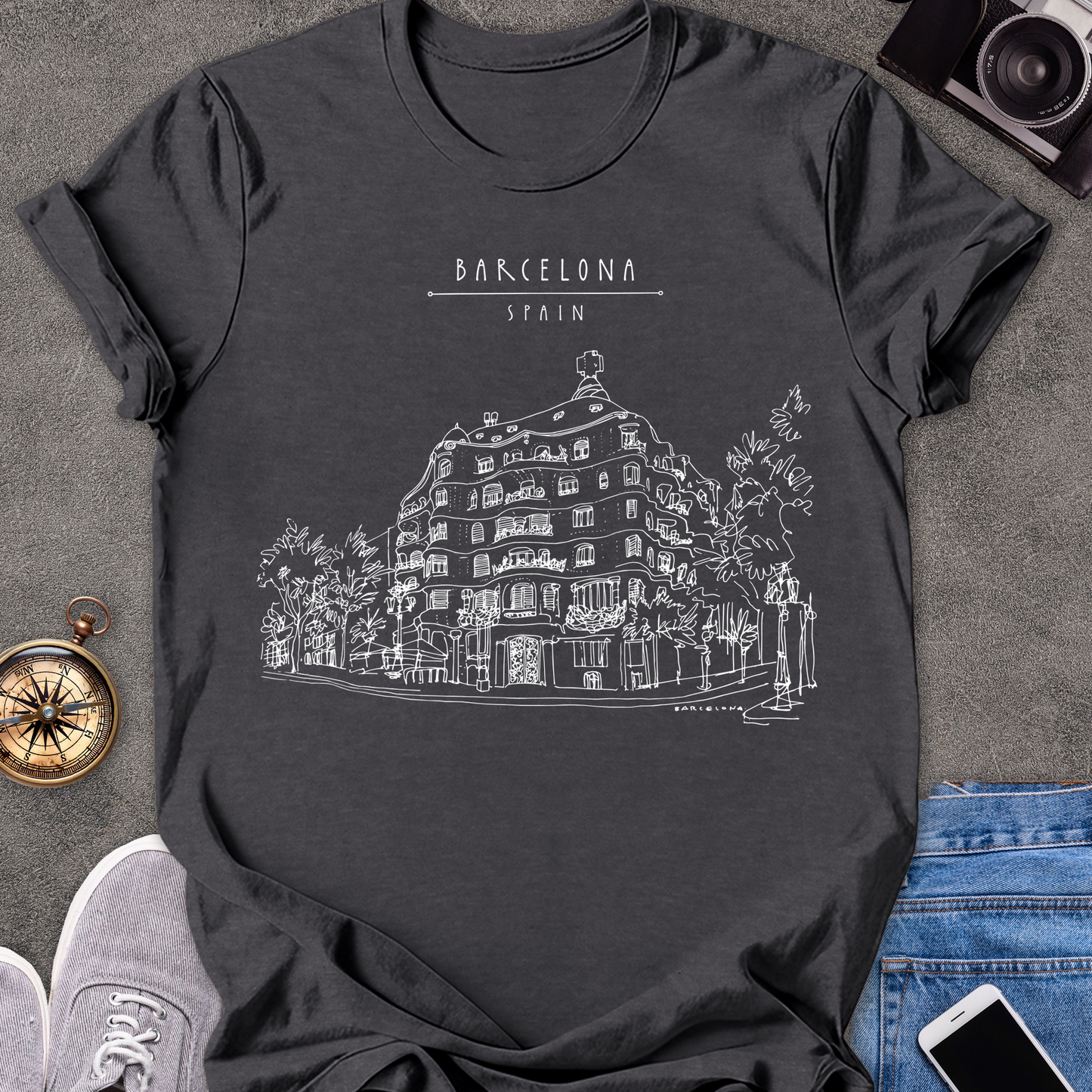 Barcelona Spain | Unisex Softstyle T-Shirt | Spain Travel Tee