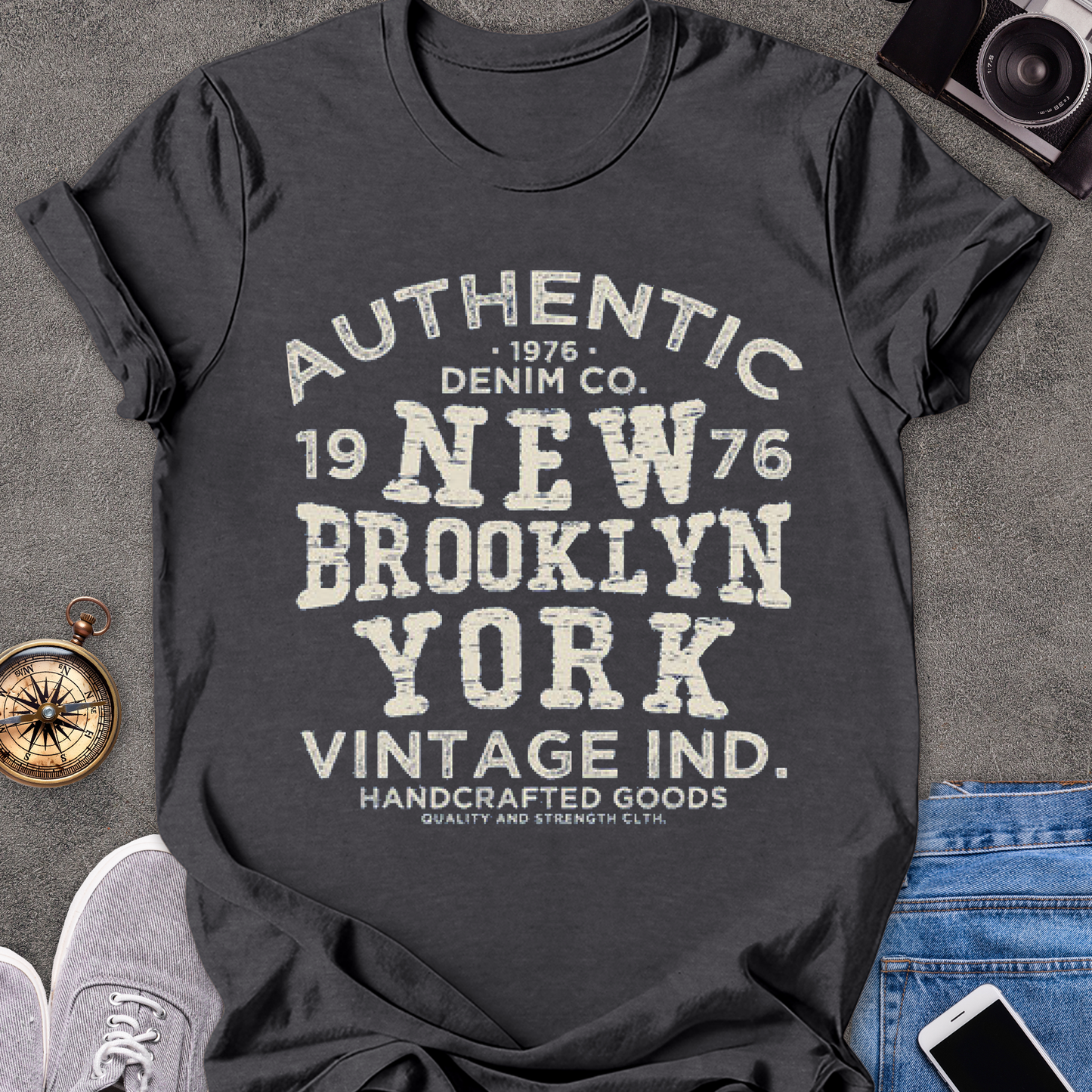 Authentic 1976 Brooklyn New York | Unisex Softstyle T-Shirt | Retro Style New York Travel Tee