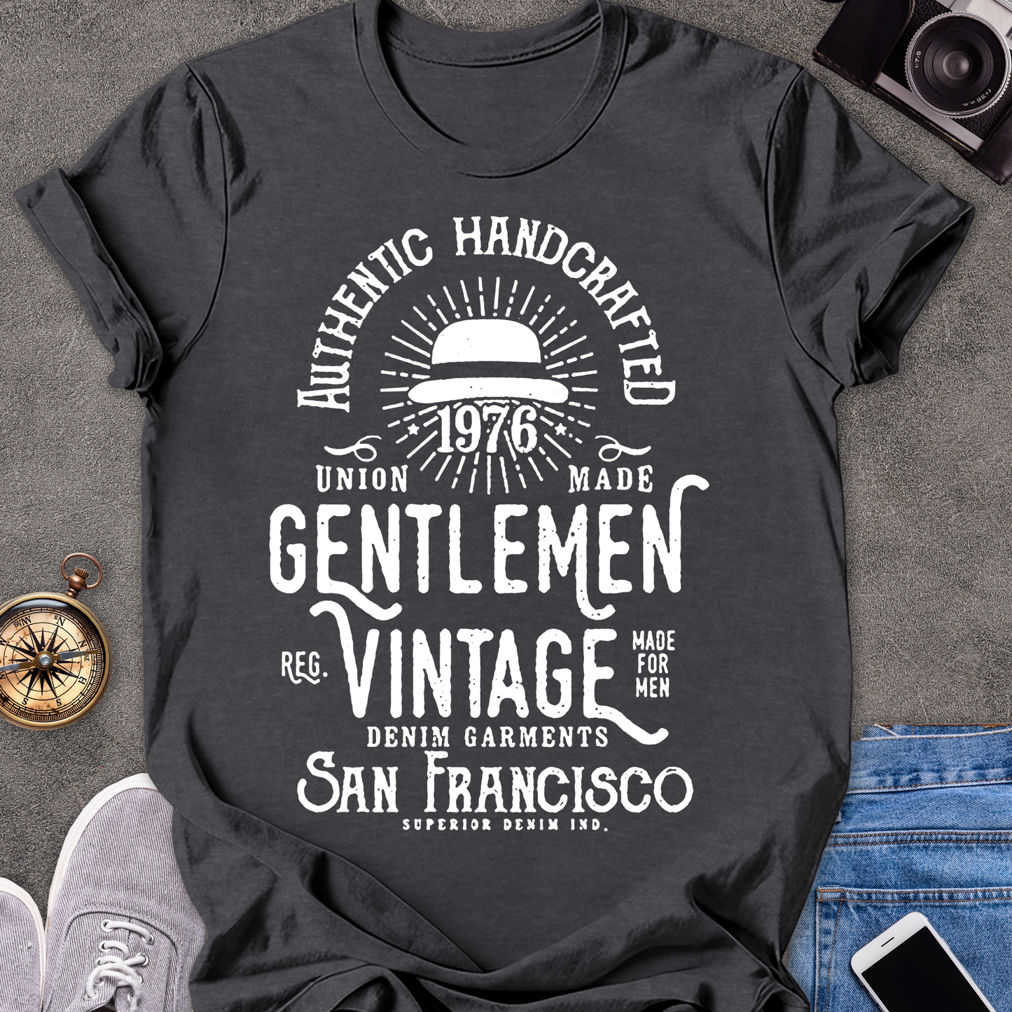 1976 Gentlemen Vintage San Francisco | Unisex Softstyle T-Shirt | Vintage San Francisco Travel Tee