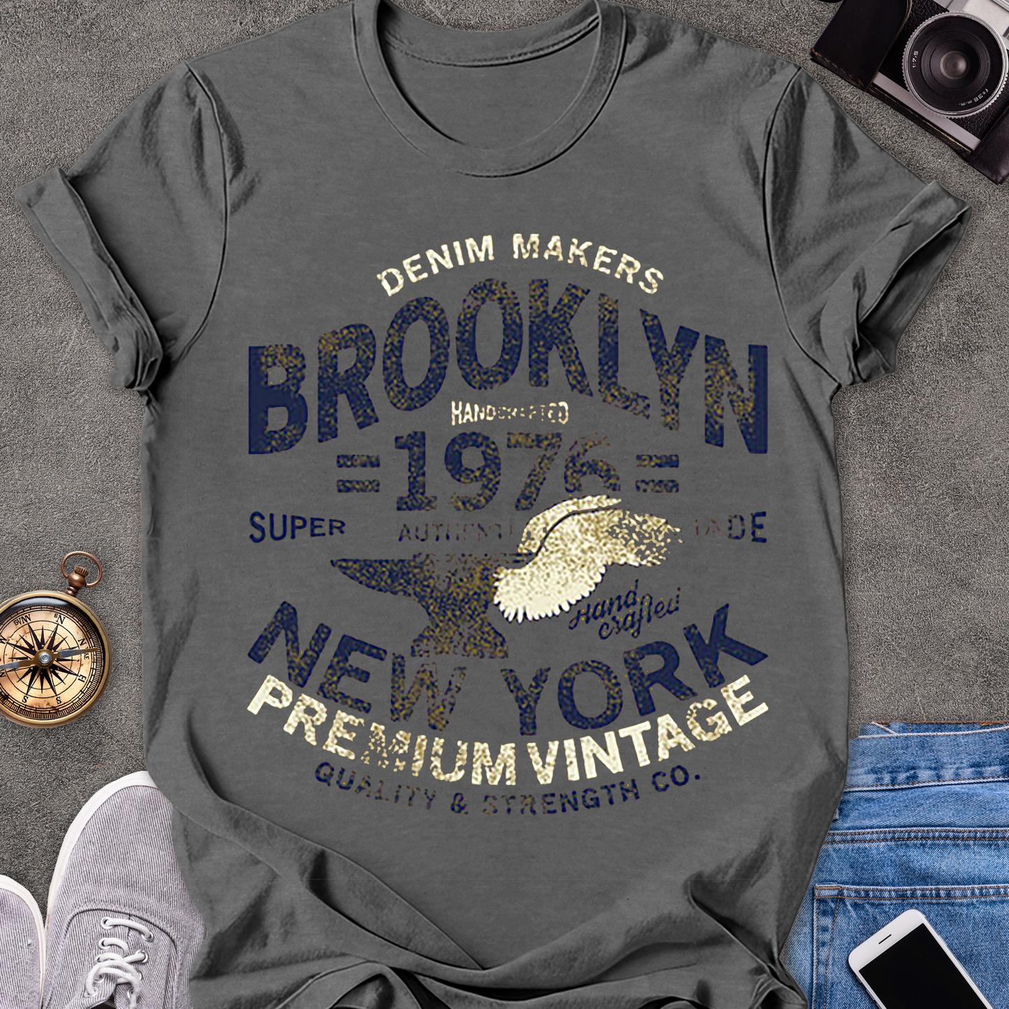Brooklyn 1976 New York Vintage | Unisex Softstyle T-Shirt | Vintage Brooklyn Travel Tee