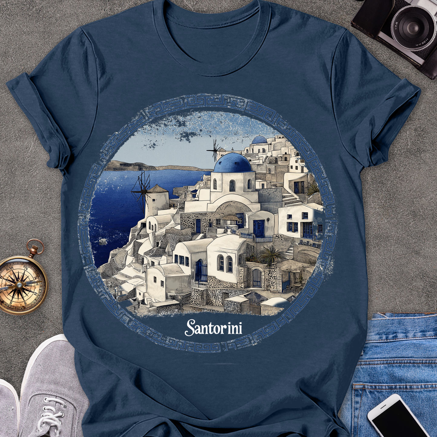Santorini| Unisex Softstyle T-Shirt | Greece Travel Tee