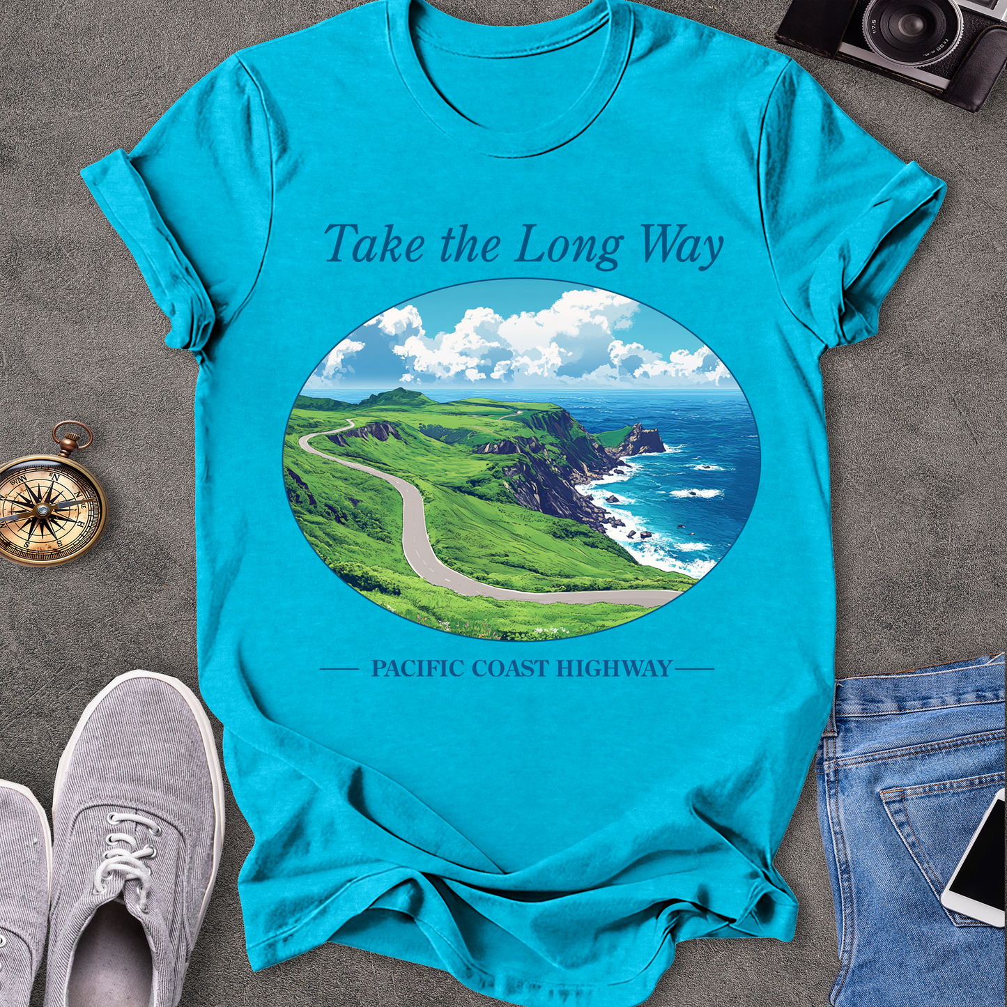 Take the Long Way, Pacific Coast Highway - T-Shirt