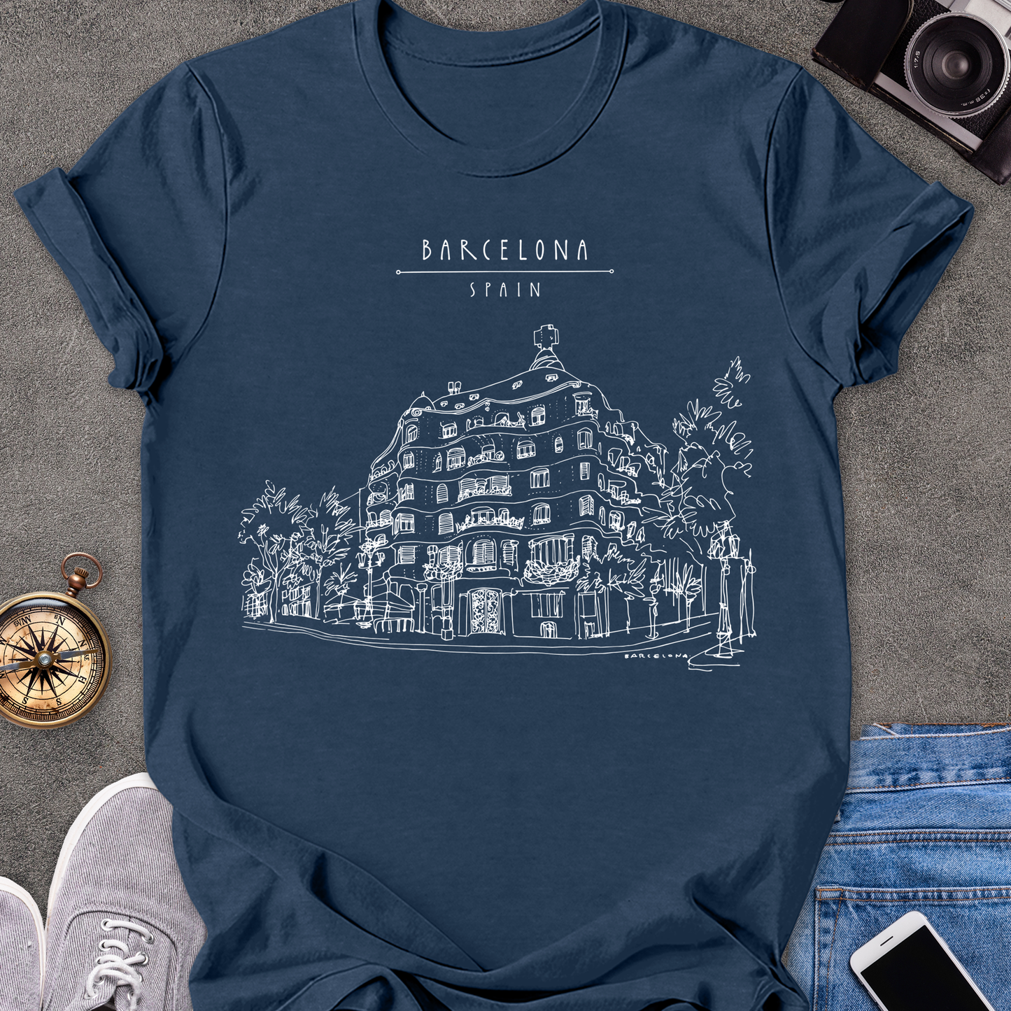 Barcelona Spain | Unisex Softstyle T-Shirt | Spain Travel Tee