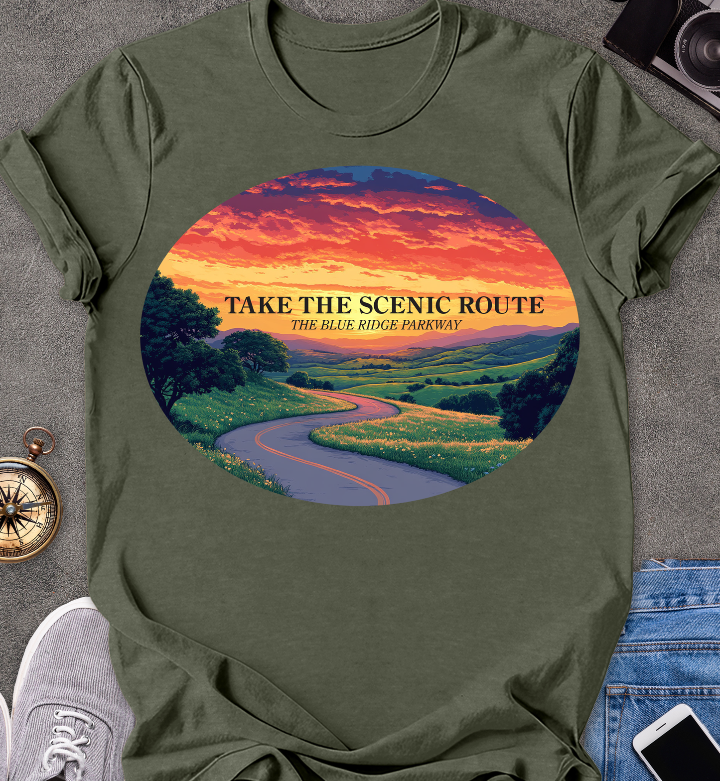 Take The Scenic Route - The Blue Ridge Parkway T-Shirt