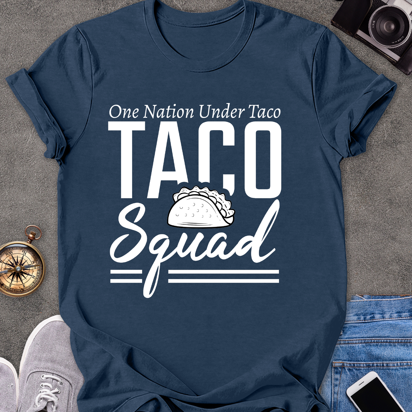 Taco Squad-One Nation Under Taco | Unisex Softstyle T-Shirt | Foodie Travel Tee
