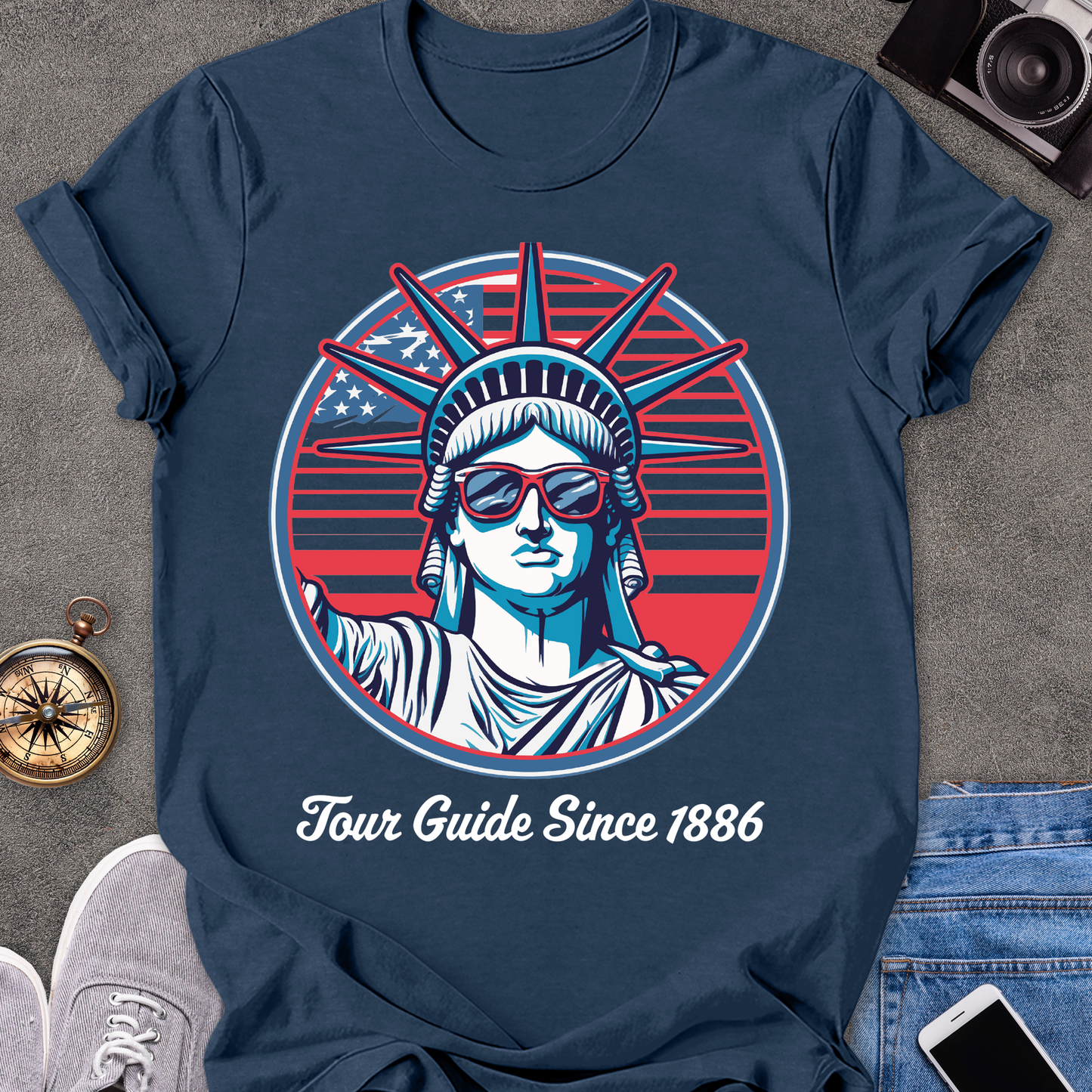 Tour Guide Since 1886 | Unisex Softstyle T-Shirt | Statue of Liberty Travel Tee