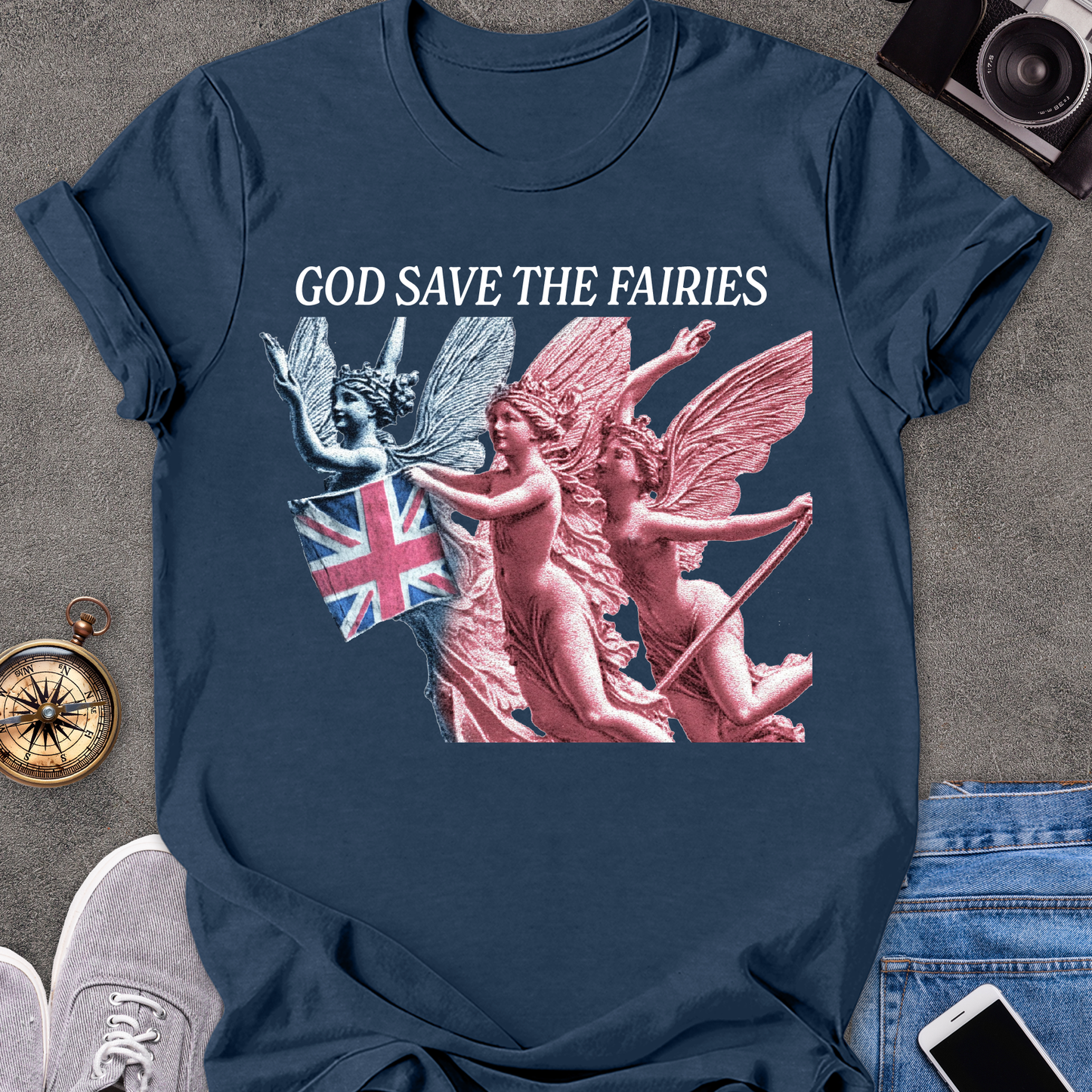 God Save The Fairies | Unisex Softstyle T-Shirt | UK Travel Tee