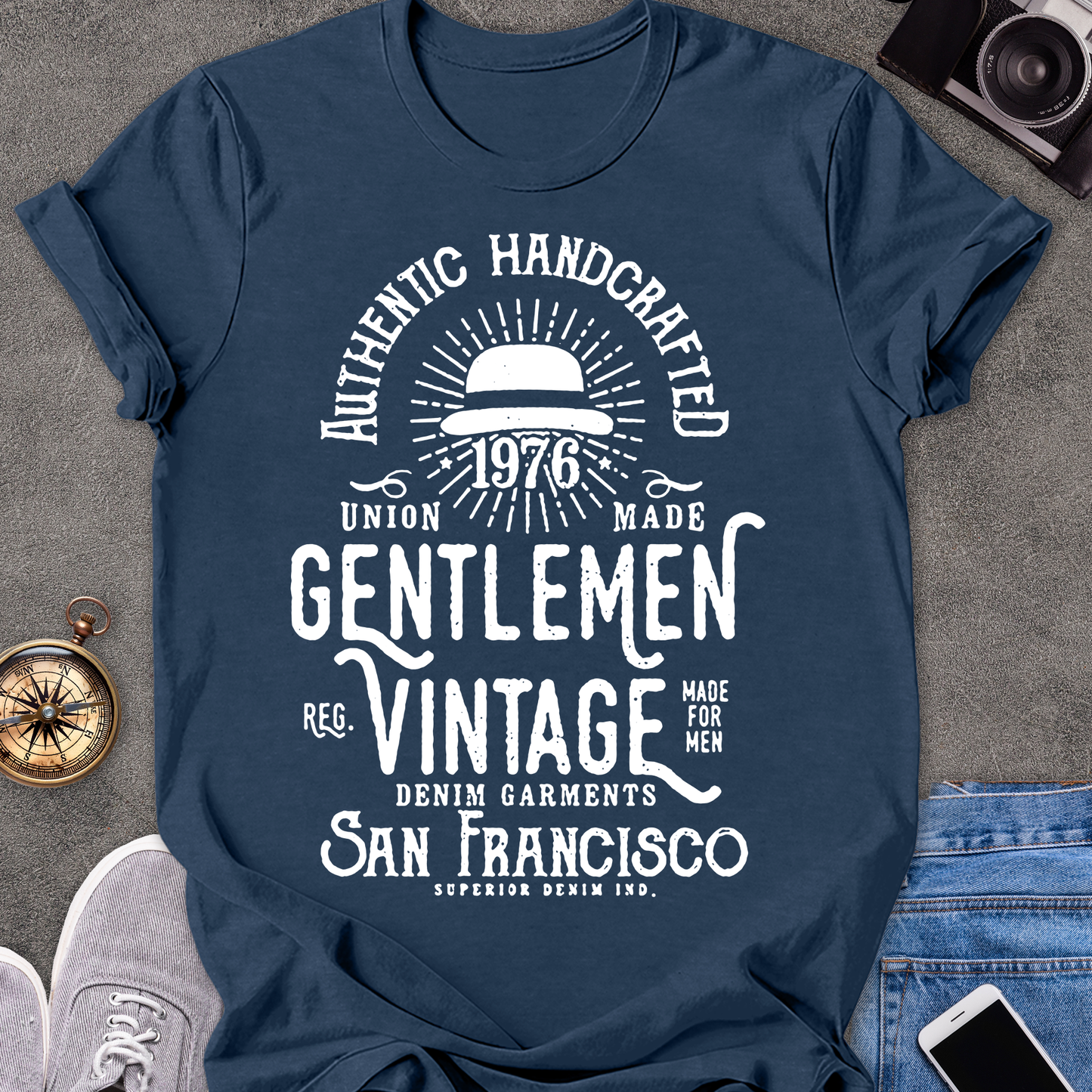 1976 Gentlemen Vintage San Francisco | Unisex Softstyle T-Shirt | Vintage San Francisco Travel Tee