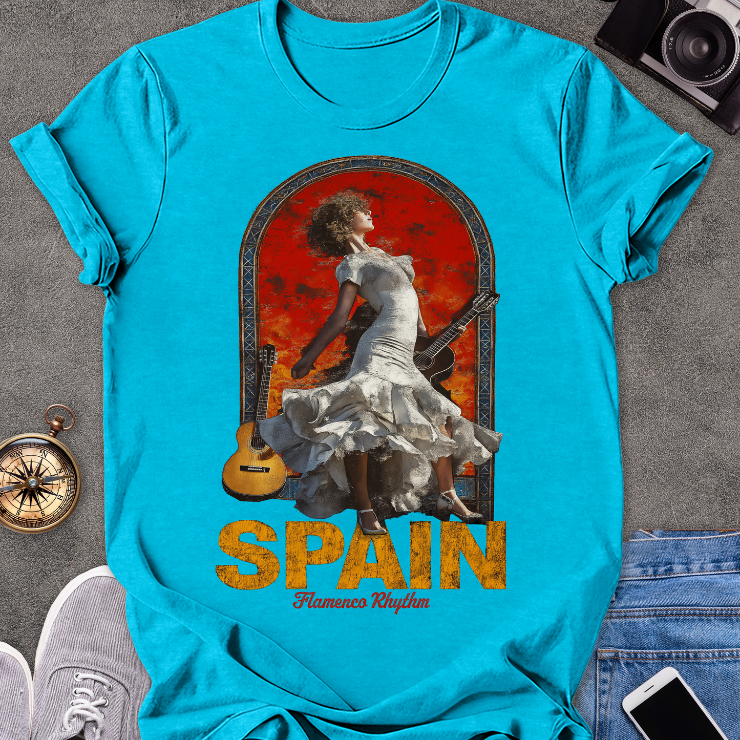Spain, Flamenco Rhythm | Softstyle T-Shirt | Spain Travel Tee