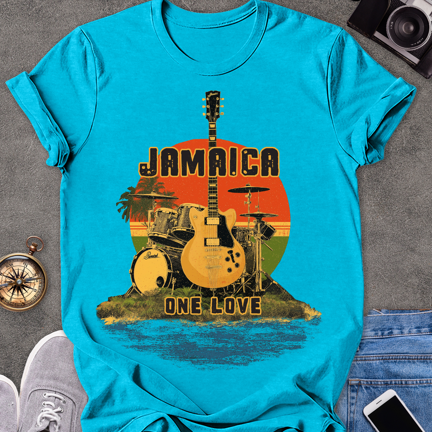 Jamaica, One Love | Unisex Softstyle T-Shirt | Caribbean Travel Tee