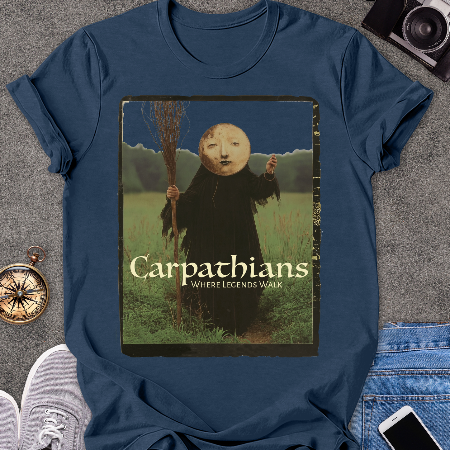 Carpathians, Where Legends Walk | Softstyle T-Shirt | Vintage Romanian Pagan Travel Tee