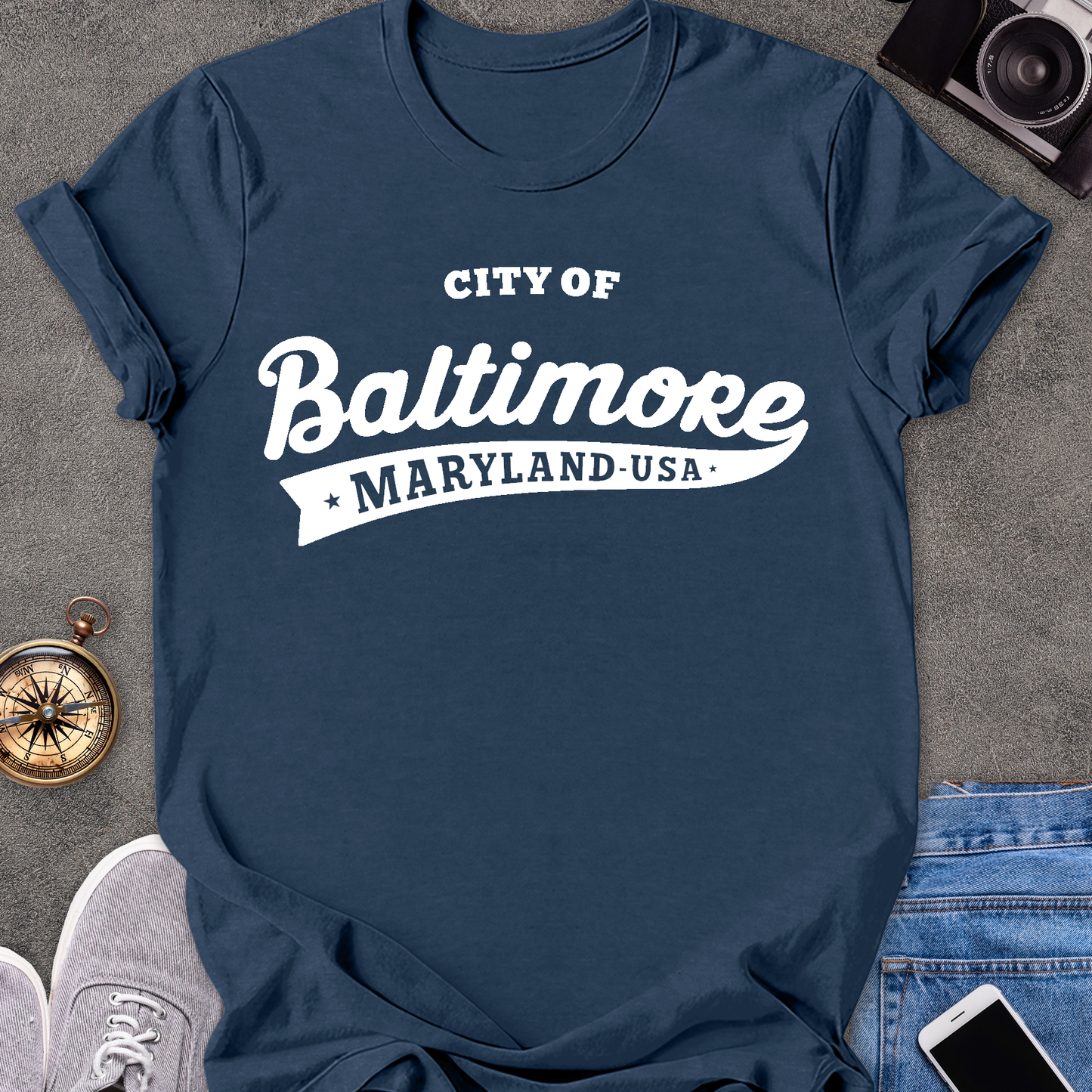 City of Baltimore Maryland USA | Unisex Softstyle T-Shirt |Maryland Travel Tee
