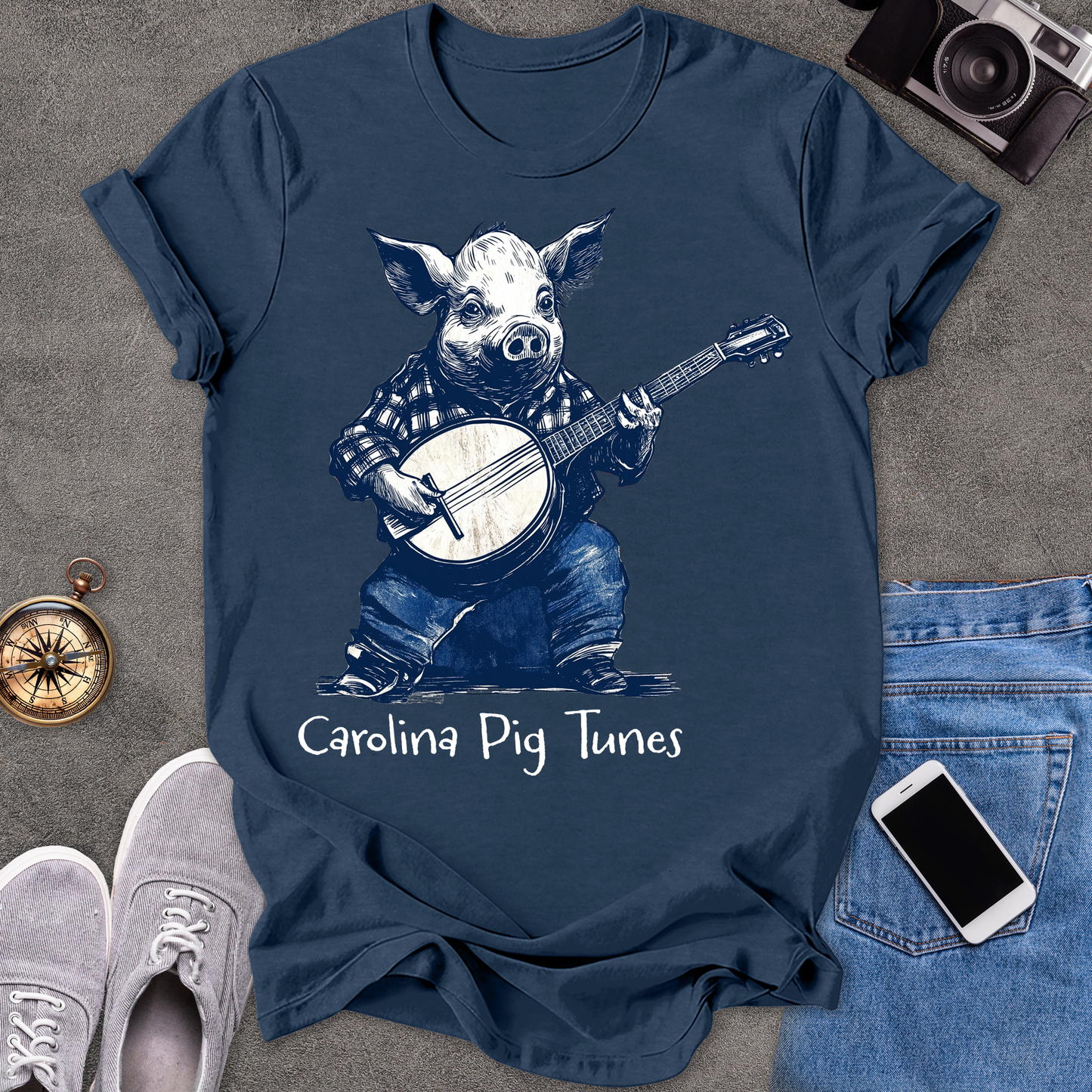 Carolina Pig Tunes | Unisex Softstyle T-Shirt | Fun and Casual Music Lover Tee