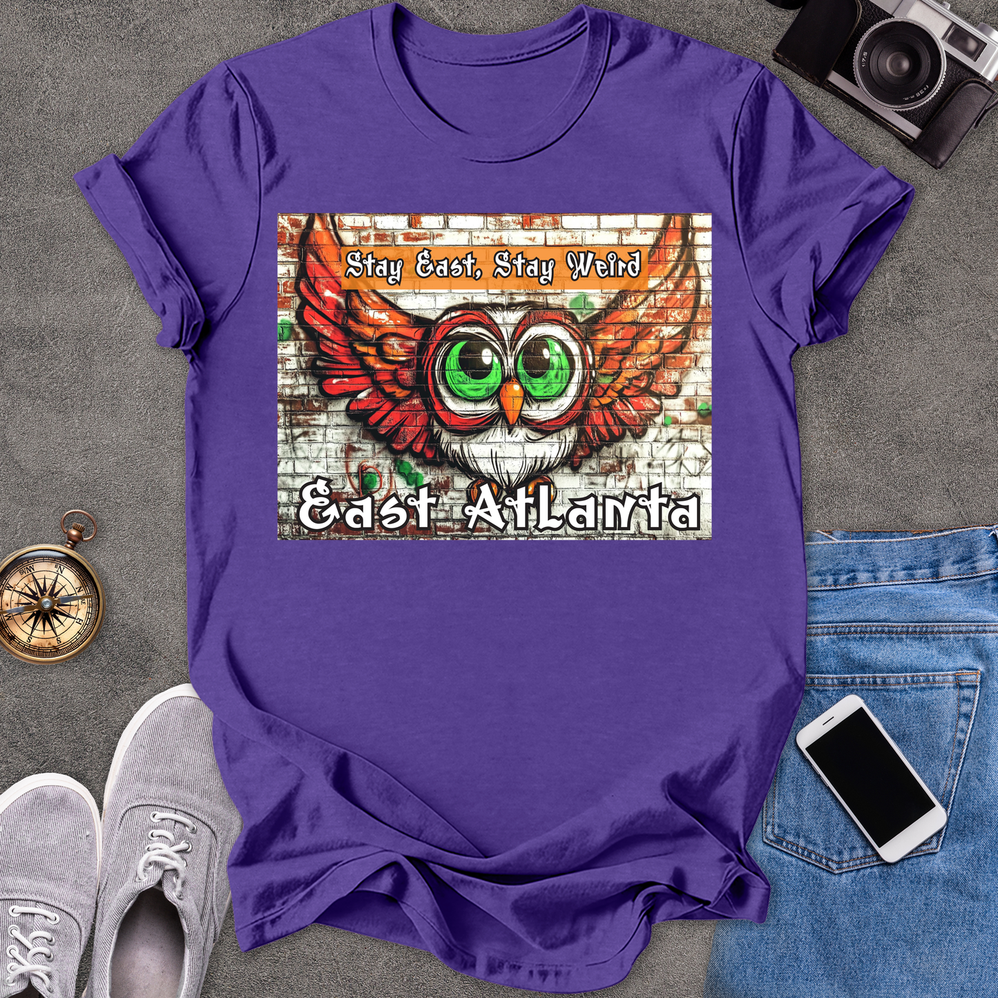Stay East, Stay Weird - East Atlanta | Unisex Softstyle T-Shirt | Atlanta GA