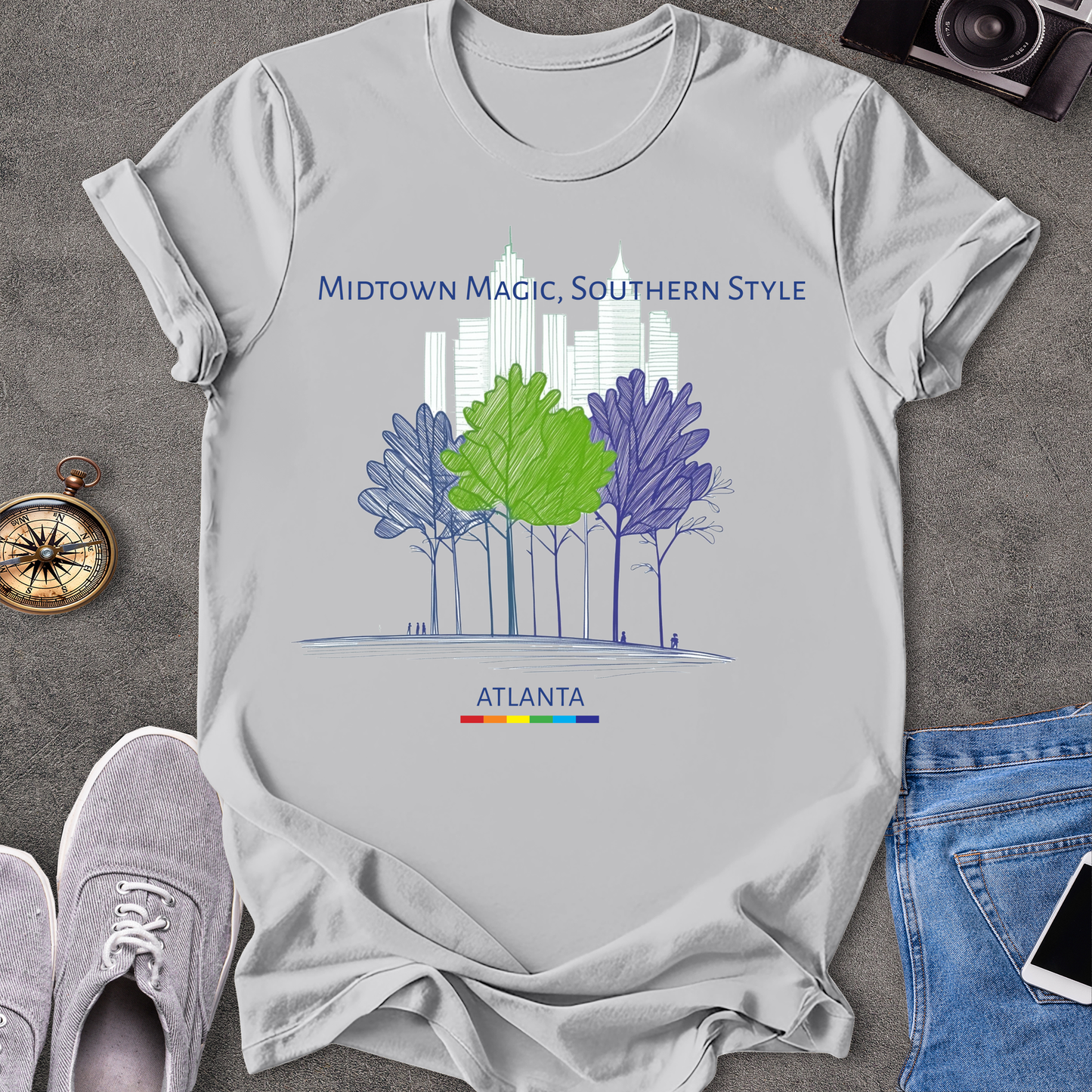Midtown Magic, Southern Style - Atlanta | Unisex Softstyle T-Shirt | Gay Pride