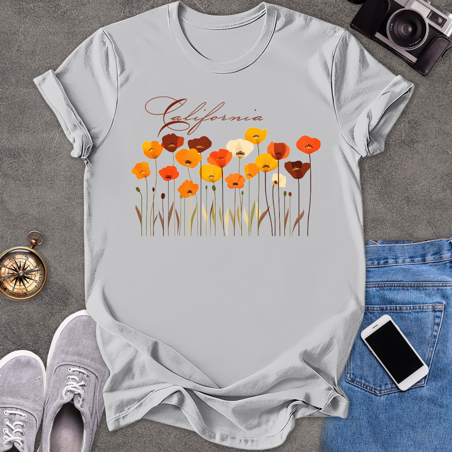 California Poppies | Unisex Softstyle T-Shirt | Nature Lover Tee