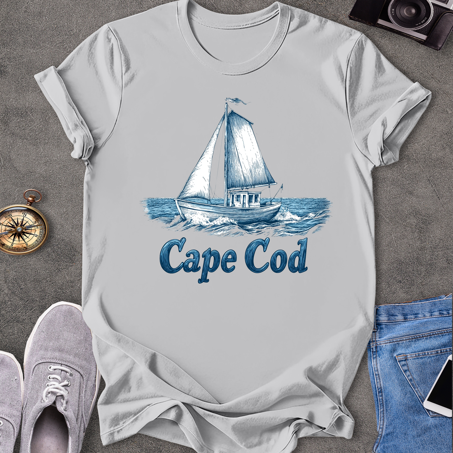 Cape Cod Sail Boat T-Shirt