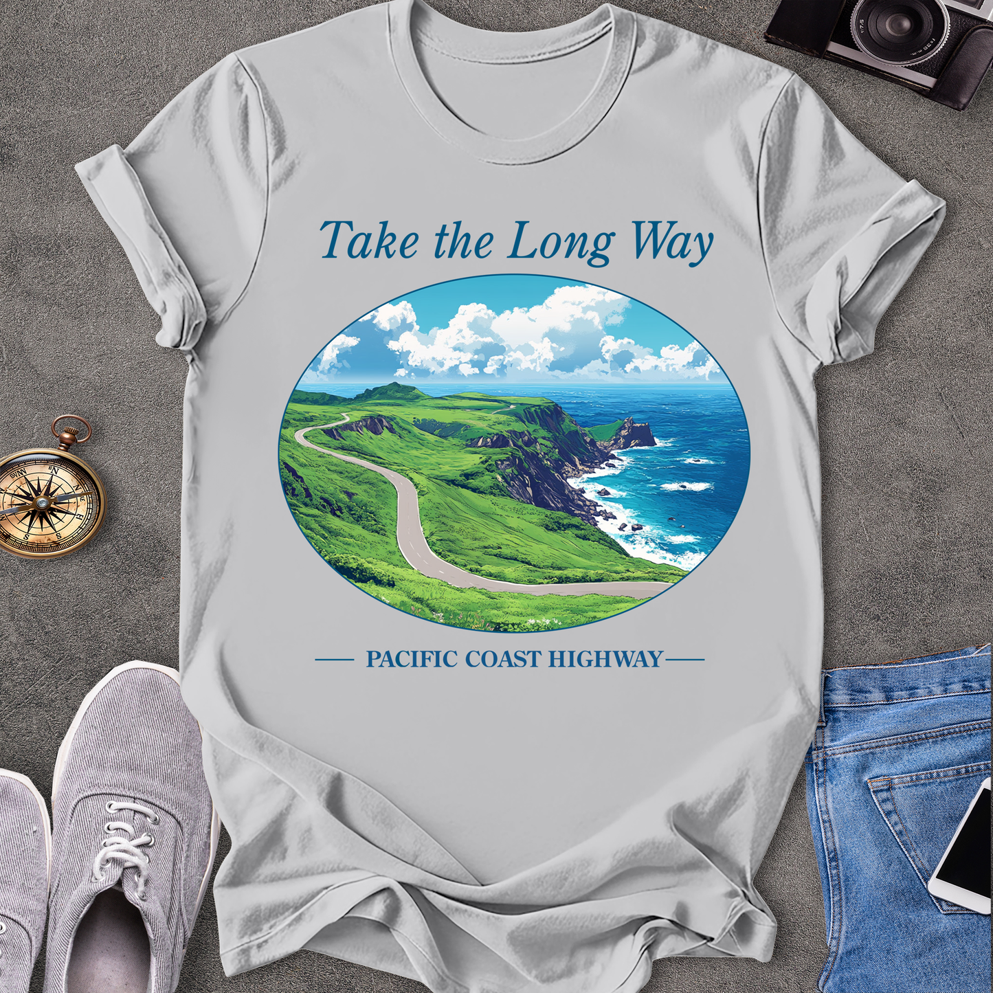Take the Long Way, Pacific Coast Highway - T-Shirt