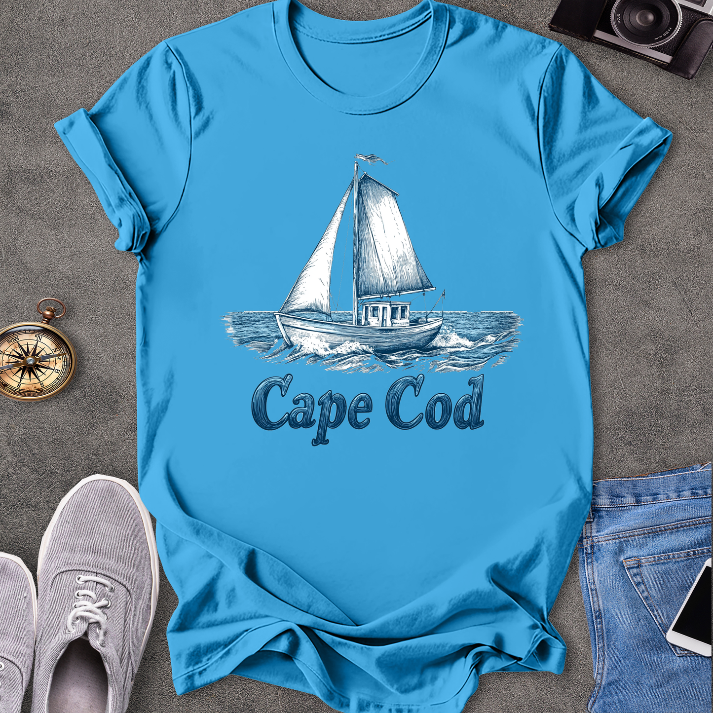 Cape Cod Sail Boat T-Shirt