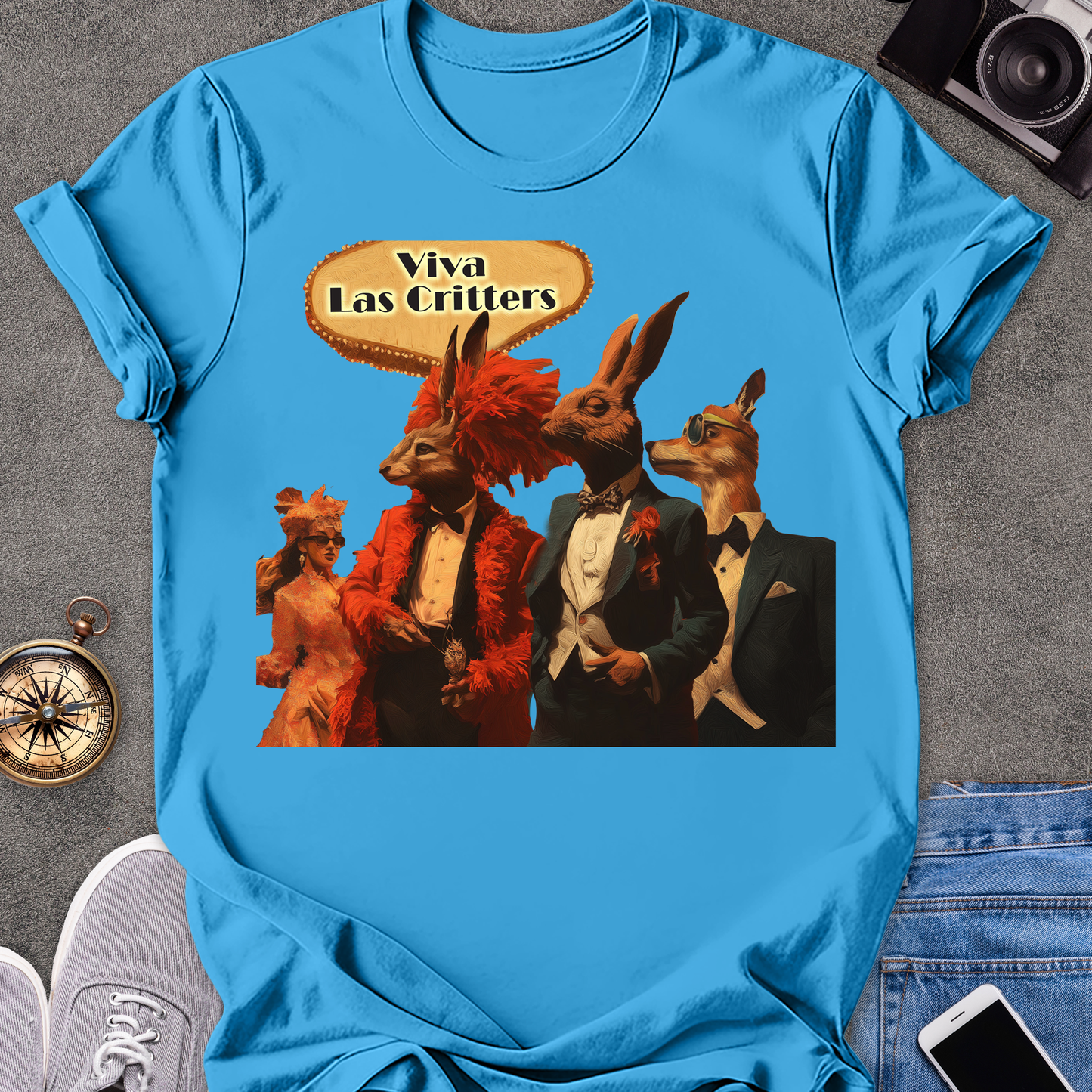 Viva Las Critters| Unisex Softstyle T-Shirt | Las Vegas Travel Tee