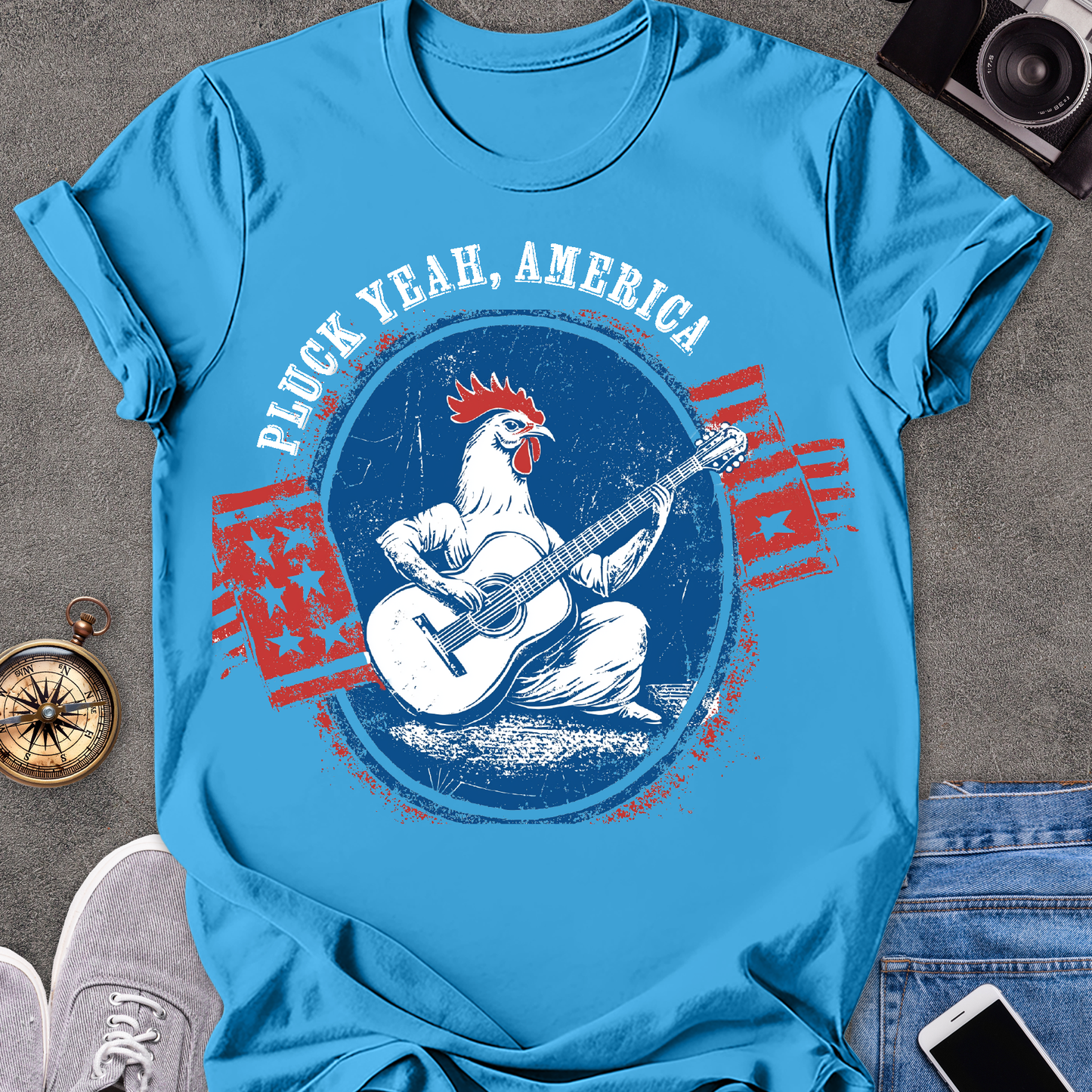 Pluck Yeah, America | Unisex Softstyle T-Shirt | USA Travel Tee