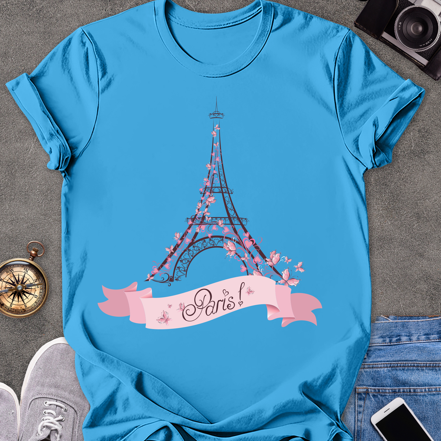 Paris| Unisex Softstyle T-Shirt | Eiffel Tower Travel Tee