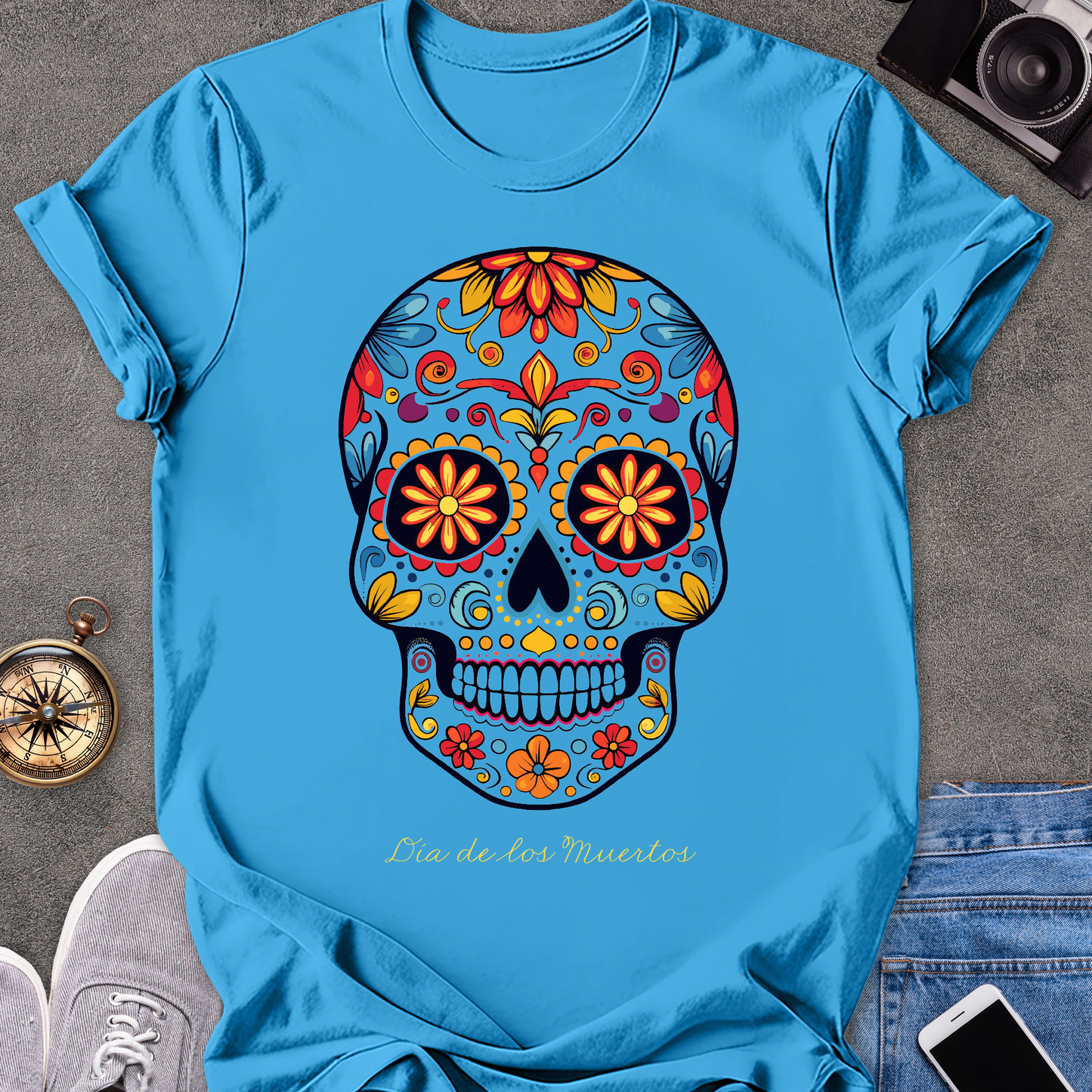 Día de los Muertos (Day of the Dead)| Unisex Softstyle T-Shirt | Mexican Sugar Skull tee