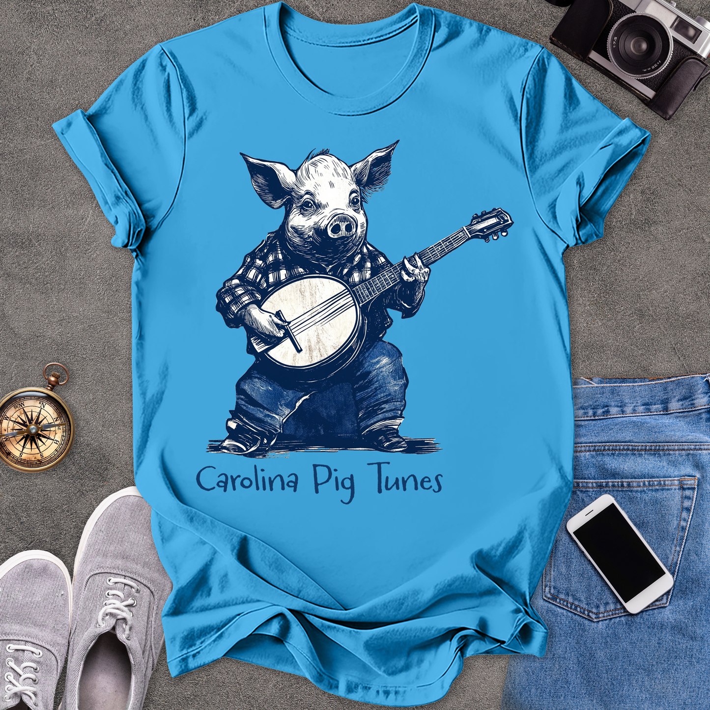 Carolina Pig Tunes | Unisex Softstyle T-Shirt | Fun and Casual Music Lover Tee