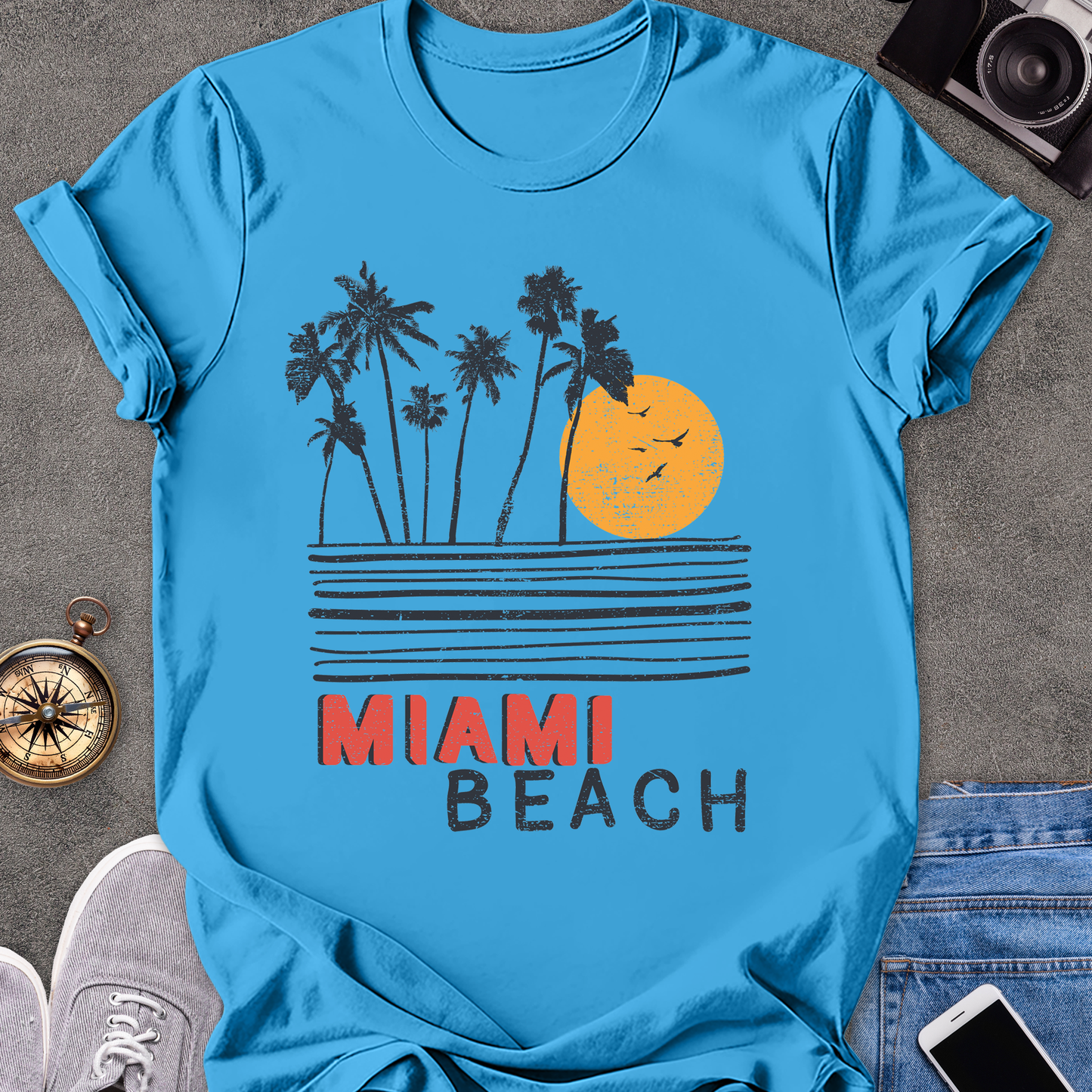 Miami Beach | Unisex Softstyle T-Shirt | Miami Beach Florida Tee