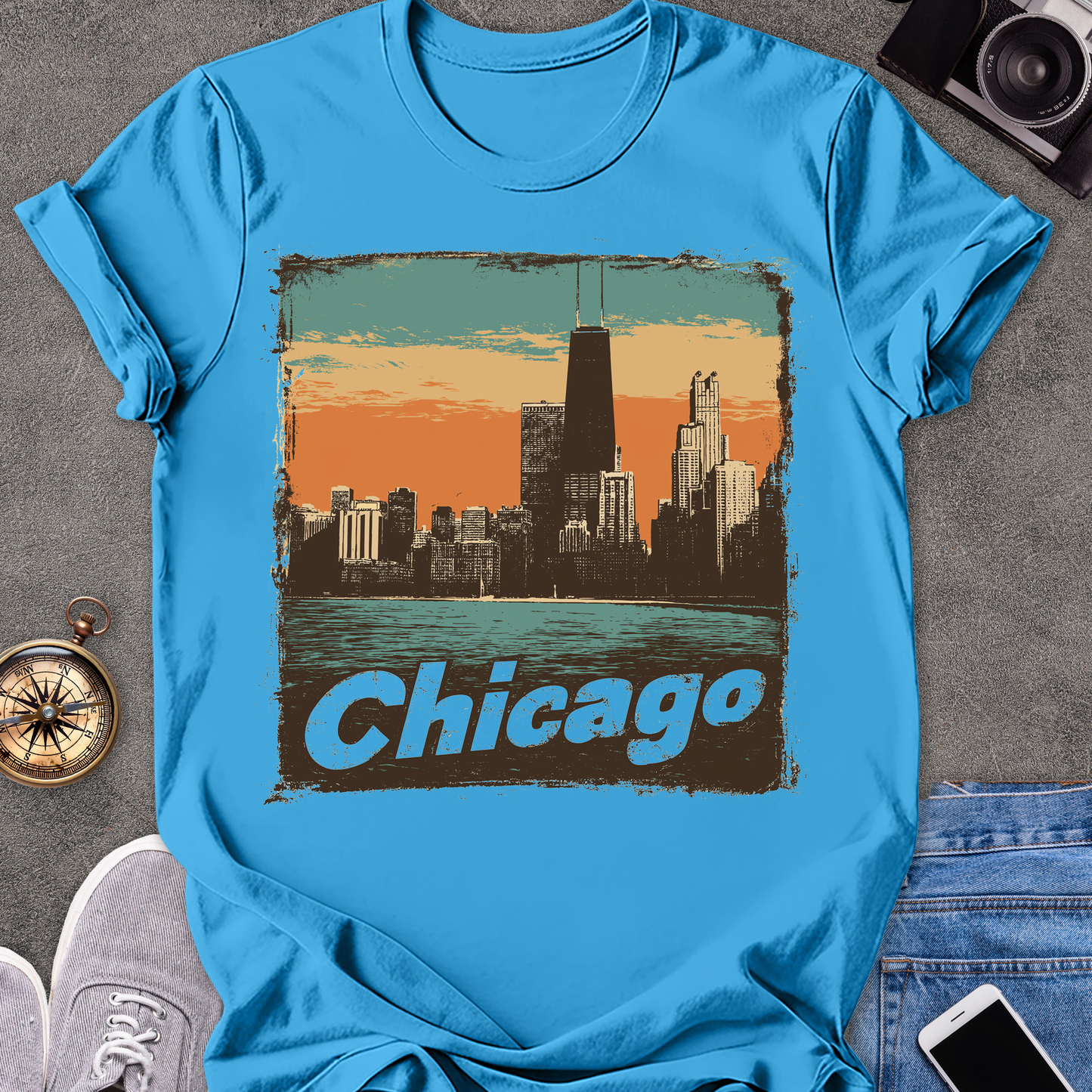 Chicago | Unisex Softstyle T-Shirt | Chicago Travel Tee