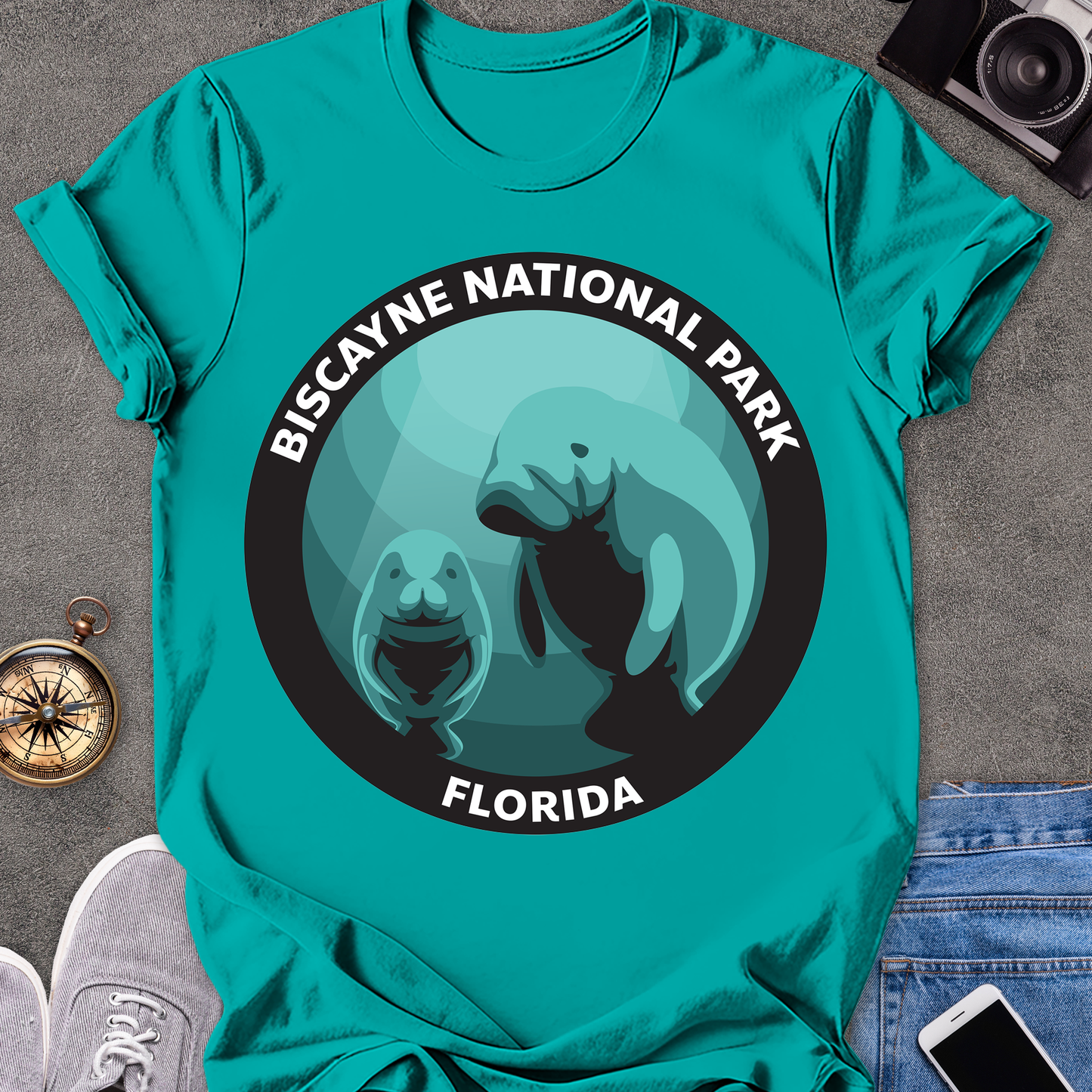 Biscayne National Park, Florida | Unisex Softstyle T-Shirt | Manatee Tee