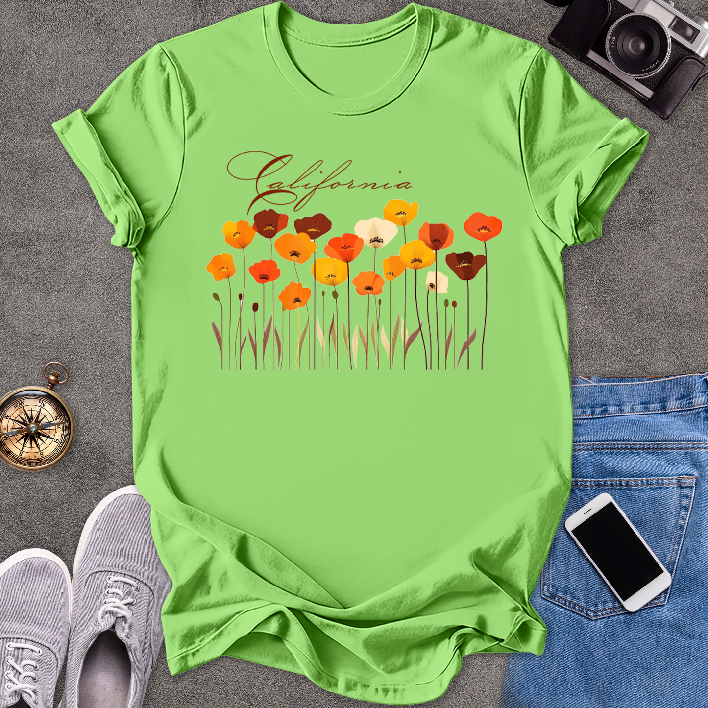 California Poppies | Unisex Softstyle T-Shirt | Nature Lover Tee