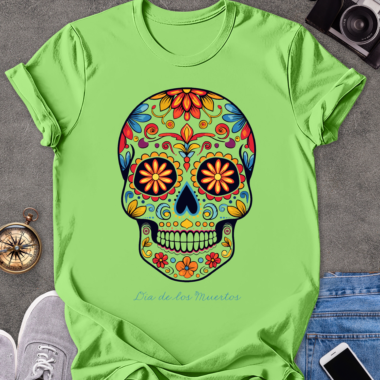 Día de los Muertos (Day of the Dead)| Unisex Softstyle T-Shirt | Mexican Sugar Skull tee