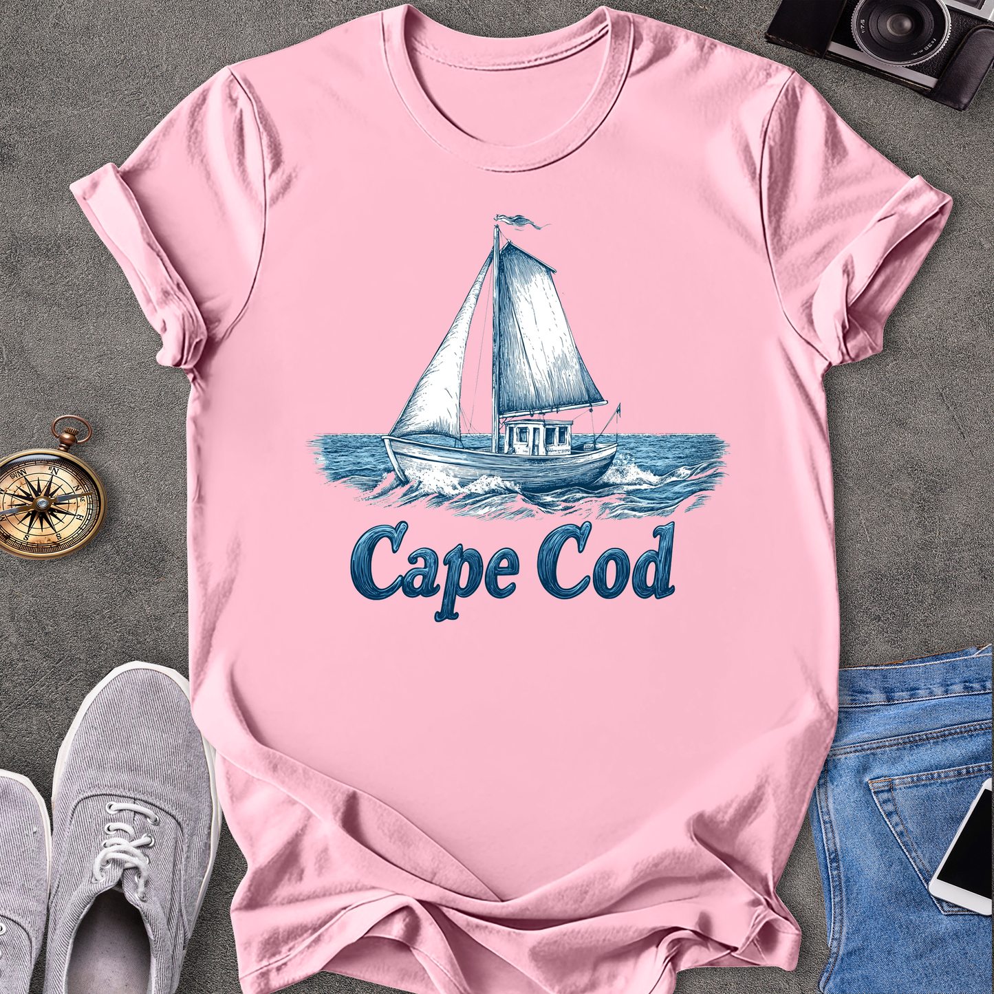 Cape Cod Sail Boat T-Shirt