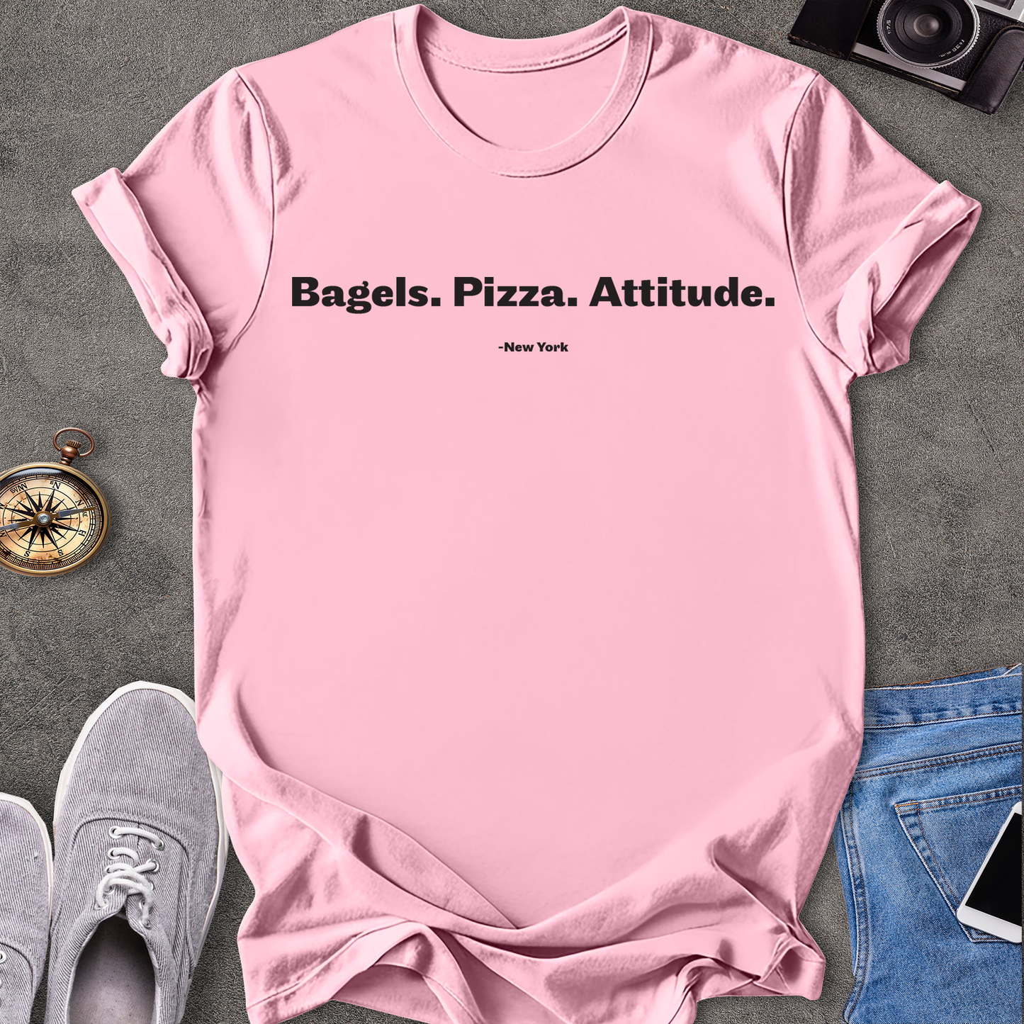 Bagels. Pizza. Attitude. New York T-Shirt