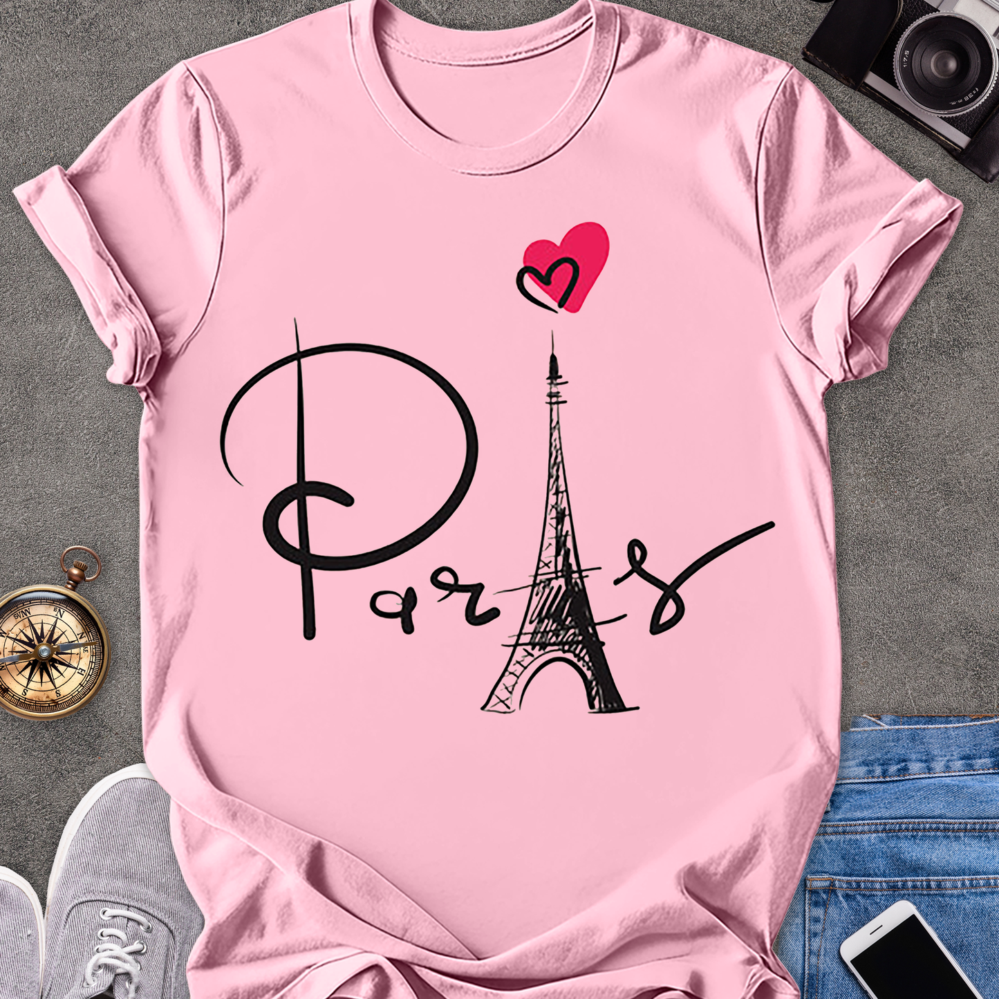 Paris | Unisex Softstyle T-Shirt | French Travel Tee