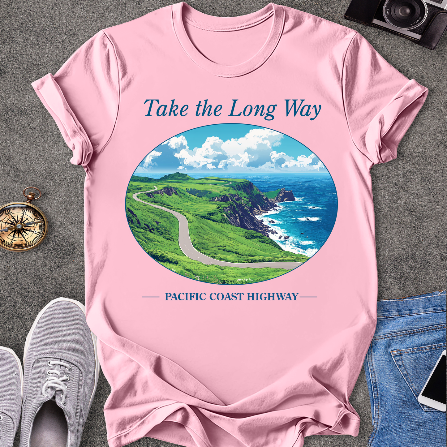 Take the Long Way, Pacific Coast Highway - T-Shirt