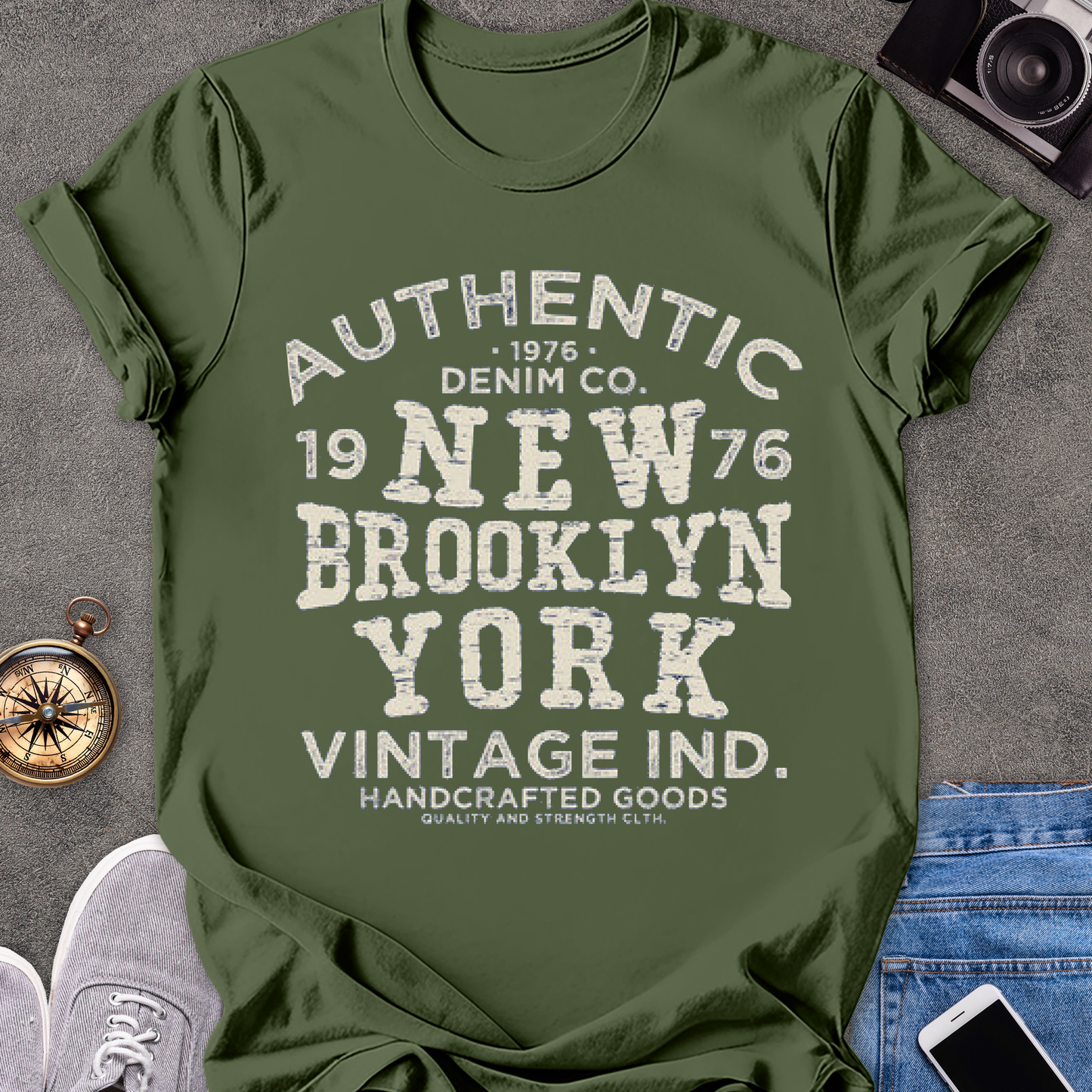 Authentic 1976 Brooklyn New York | Unisex Softstyle T-Shirt | Retro Style New York Travel Tee