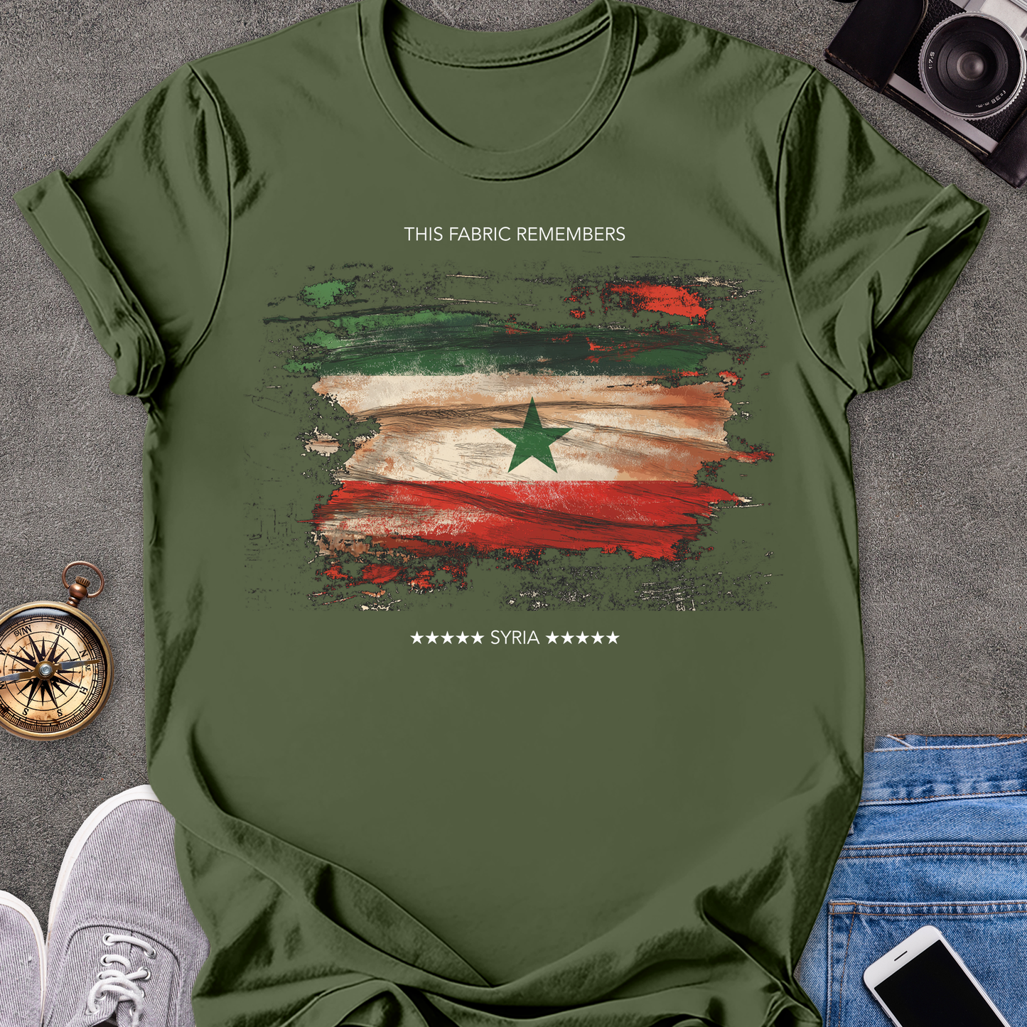 This Fabric Remembers - Syria | Unisex Softstyle T-Shirt | Syria Travel Tee