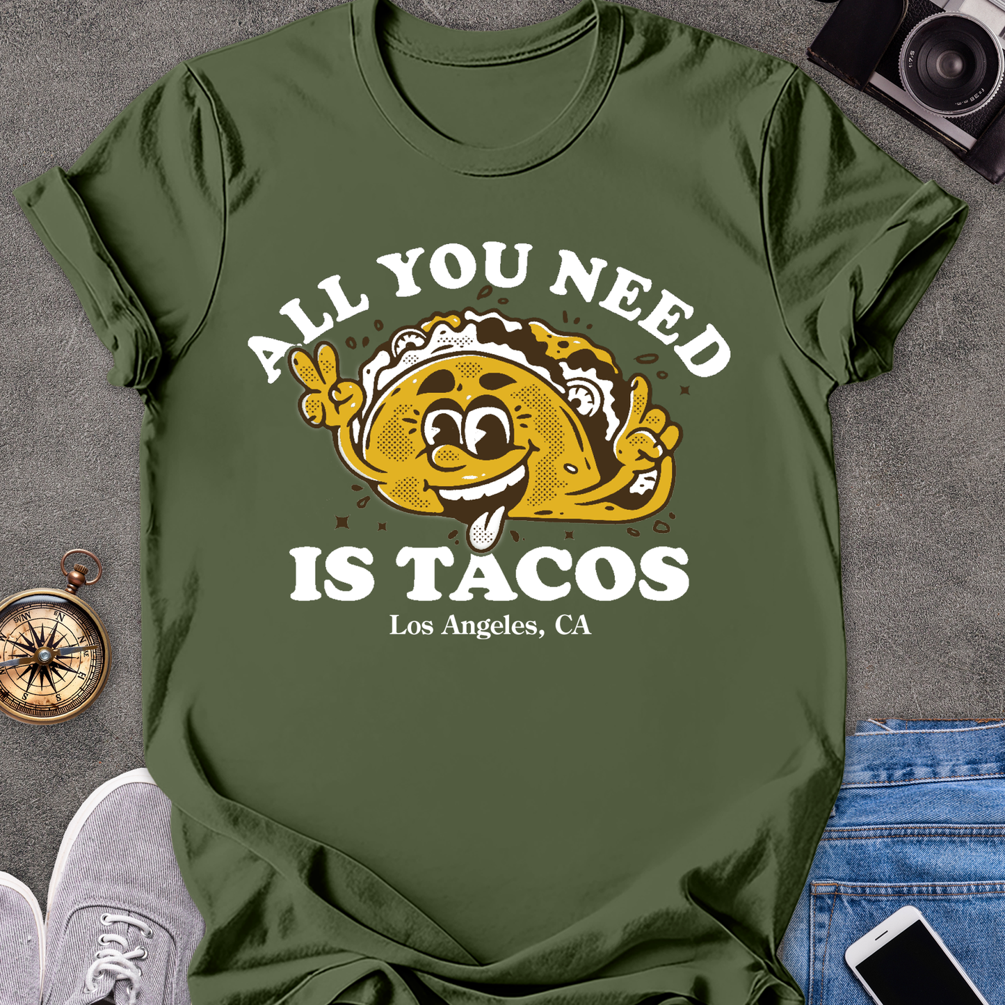 All You Need Is Tacos - Los Angeles, CA | Unisex Softstyle T-Shirt | California Foodie Travel Tee