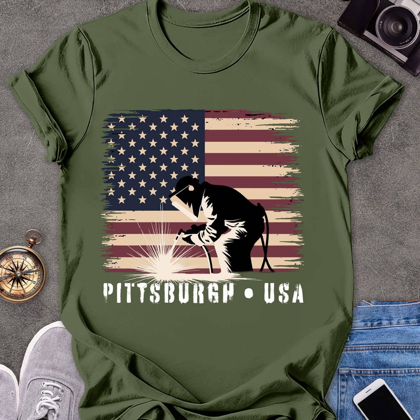 Pittsburgh USA | Unisex Softstyle T-Shirt | Travel Tee